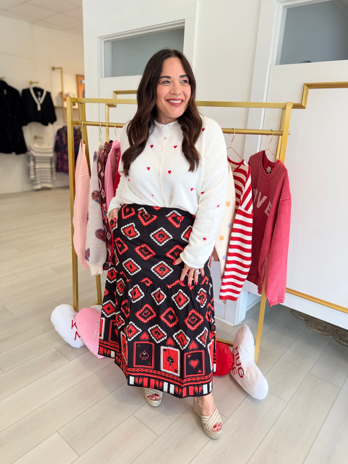 Ada Skirt in Cupids Card | MAUDE