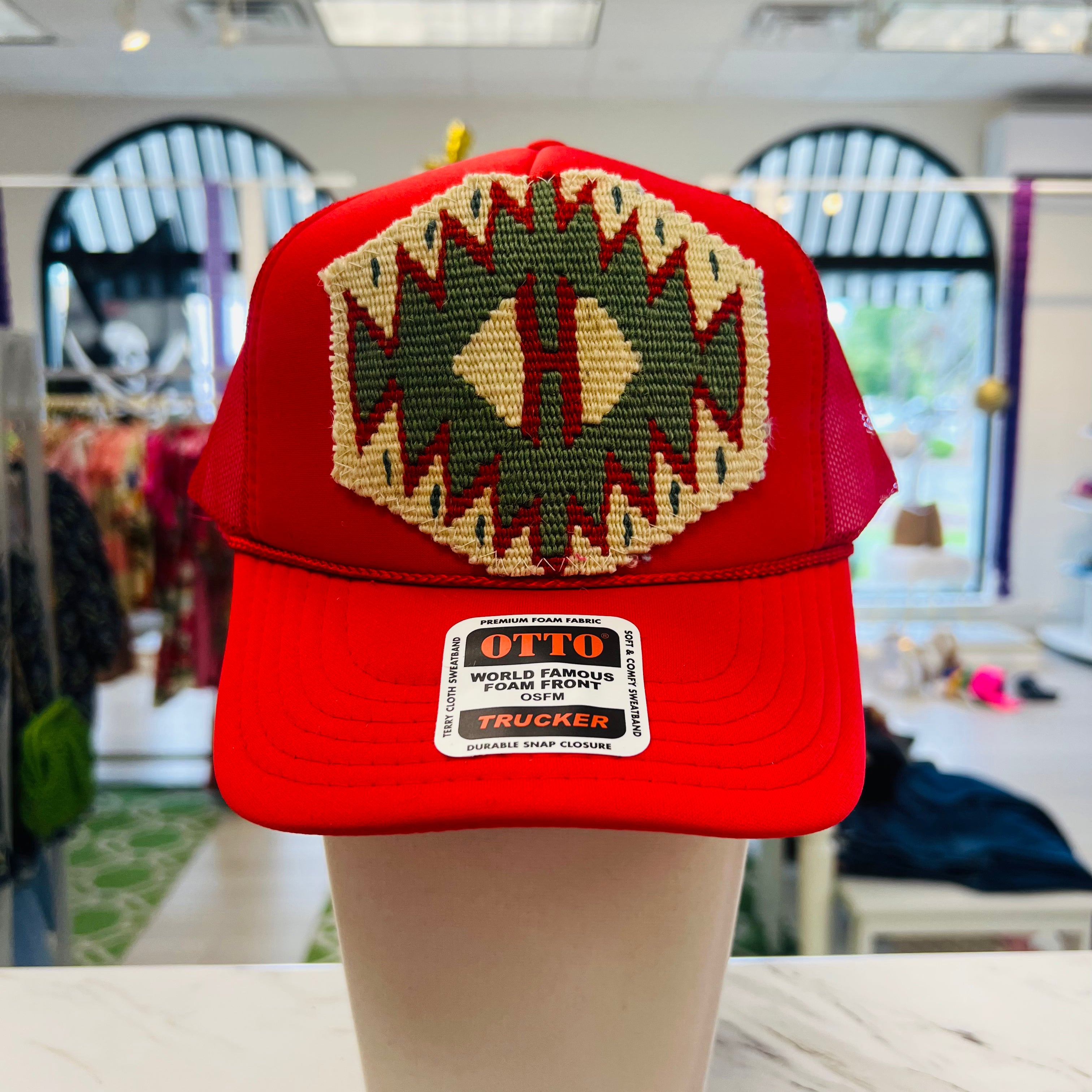 ORIJINAL Trucker Hat in Red - Cream/Green/Red