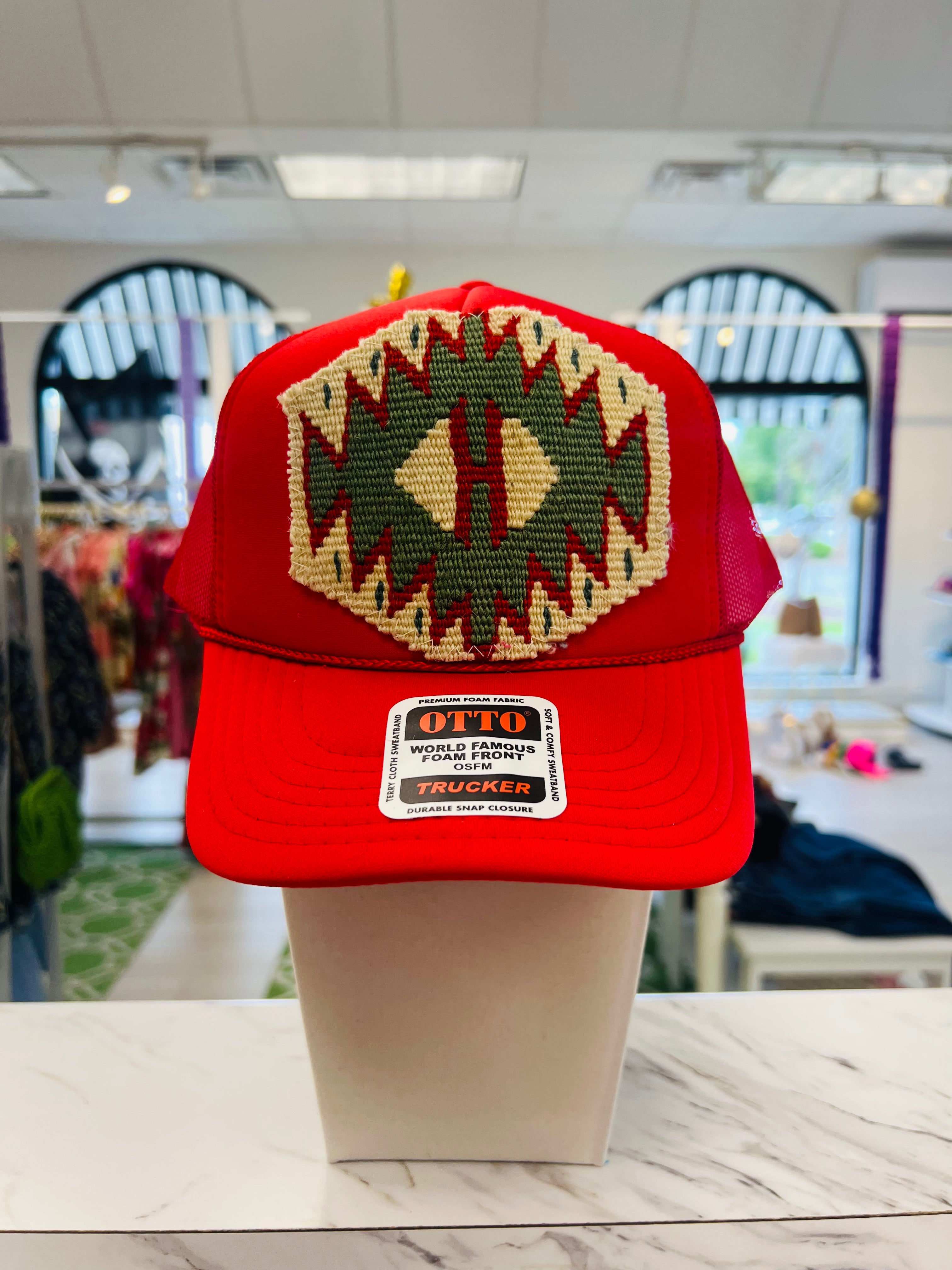 ORIJINAL Trucker Hat in Red - Cream/Green/Red