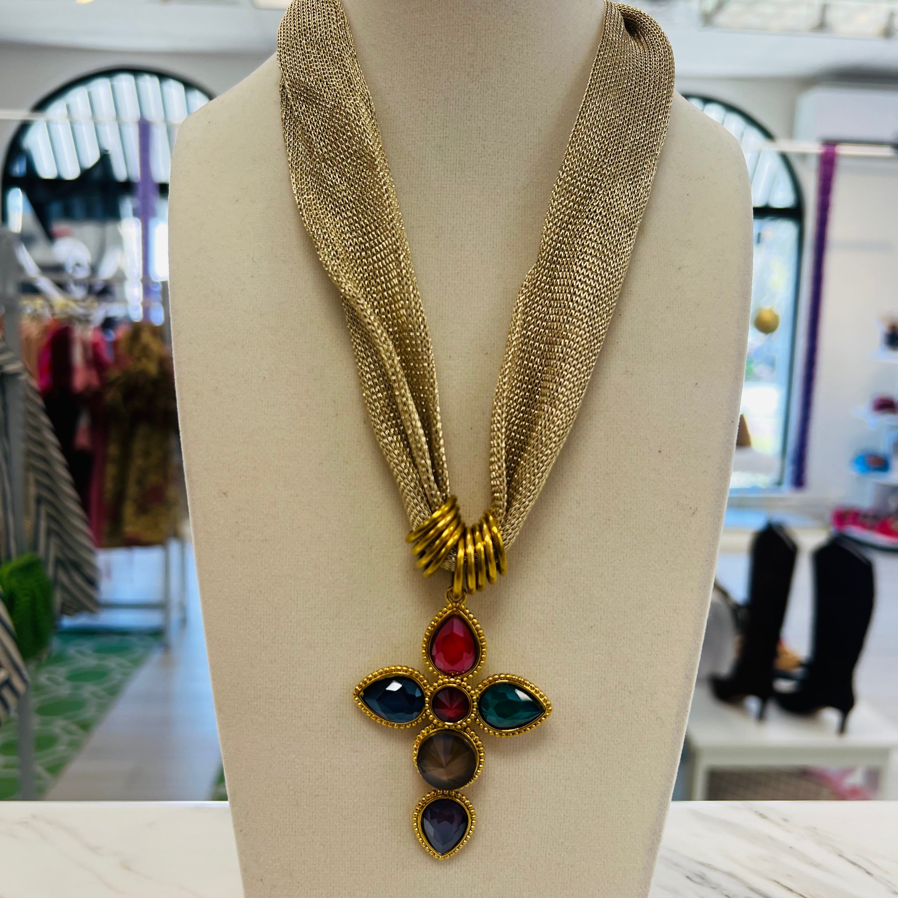 Gilded Grace Scarf Necklace