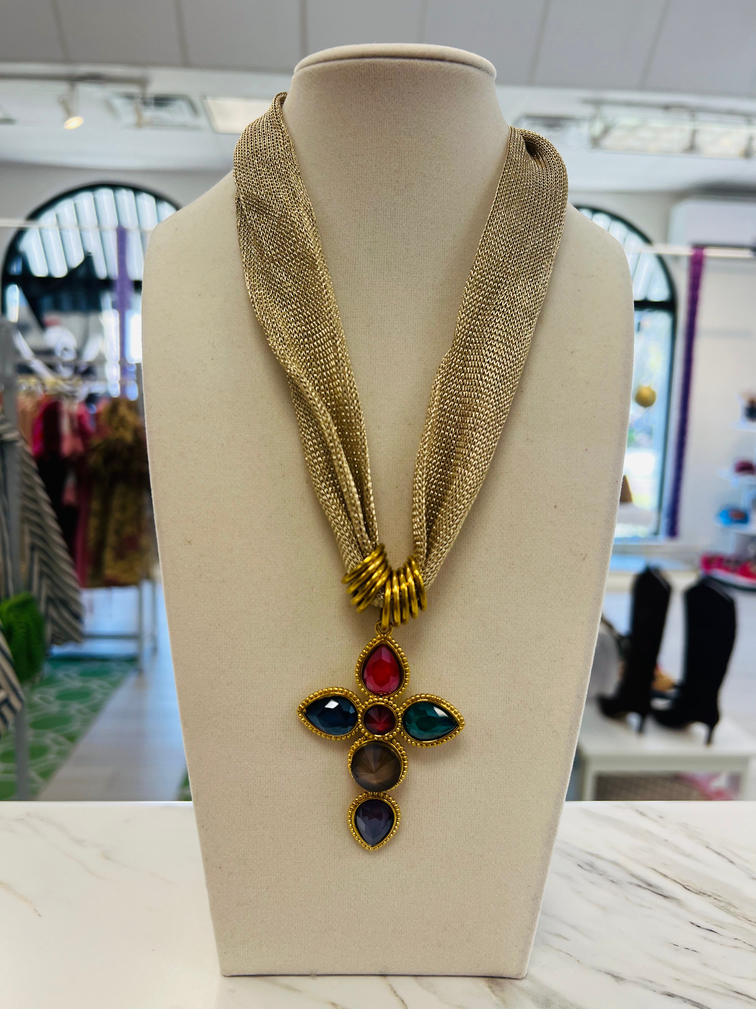 Gilded Grace Scarf Necklace