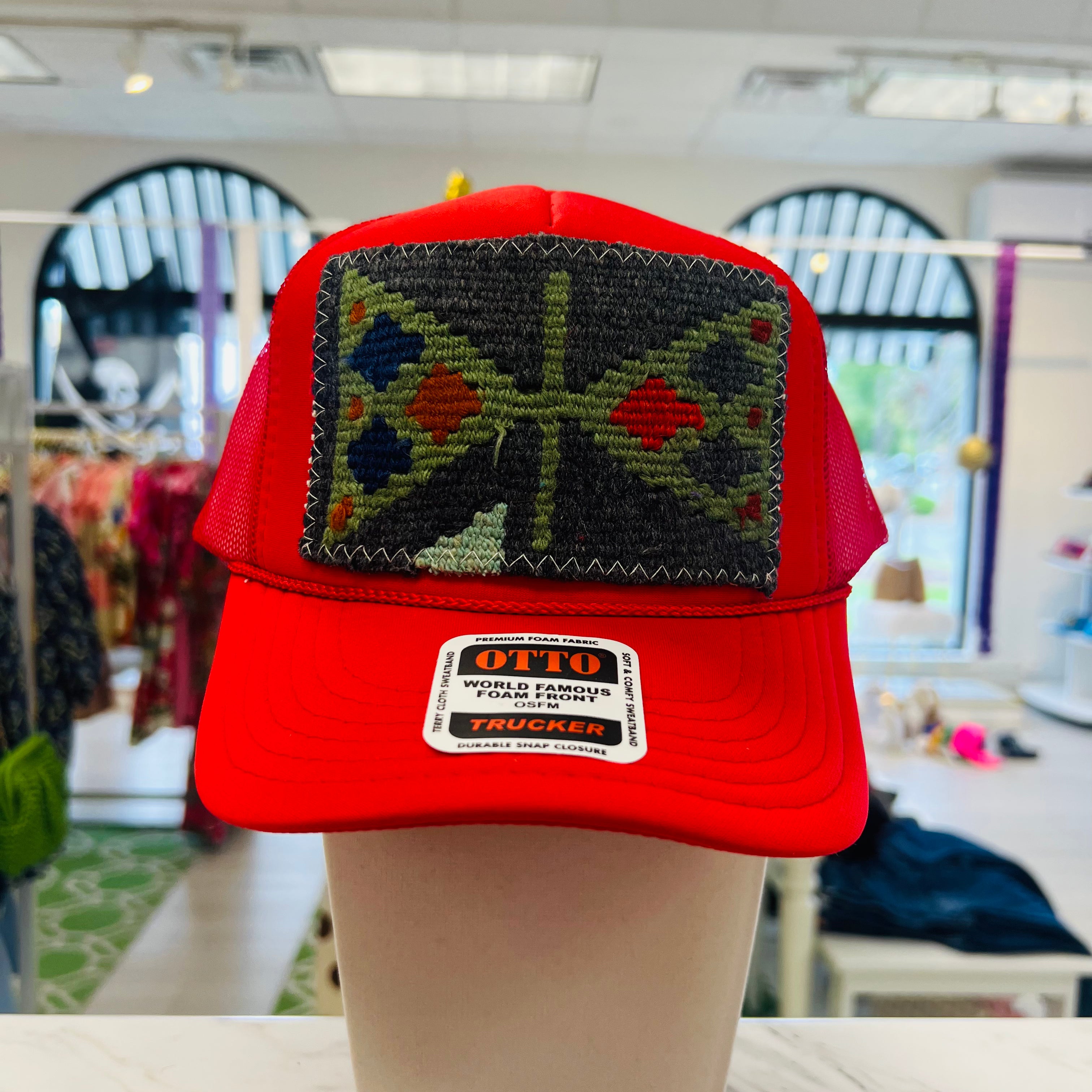ORIJINAL Trucker Hat in Red - Grey/Green/Red