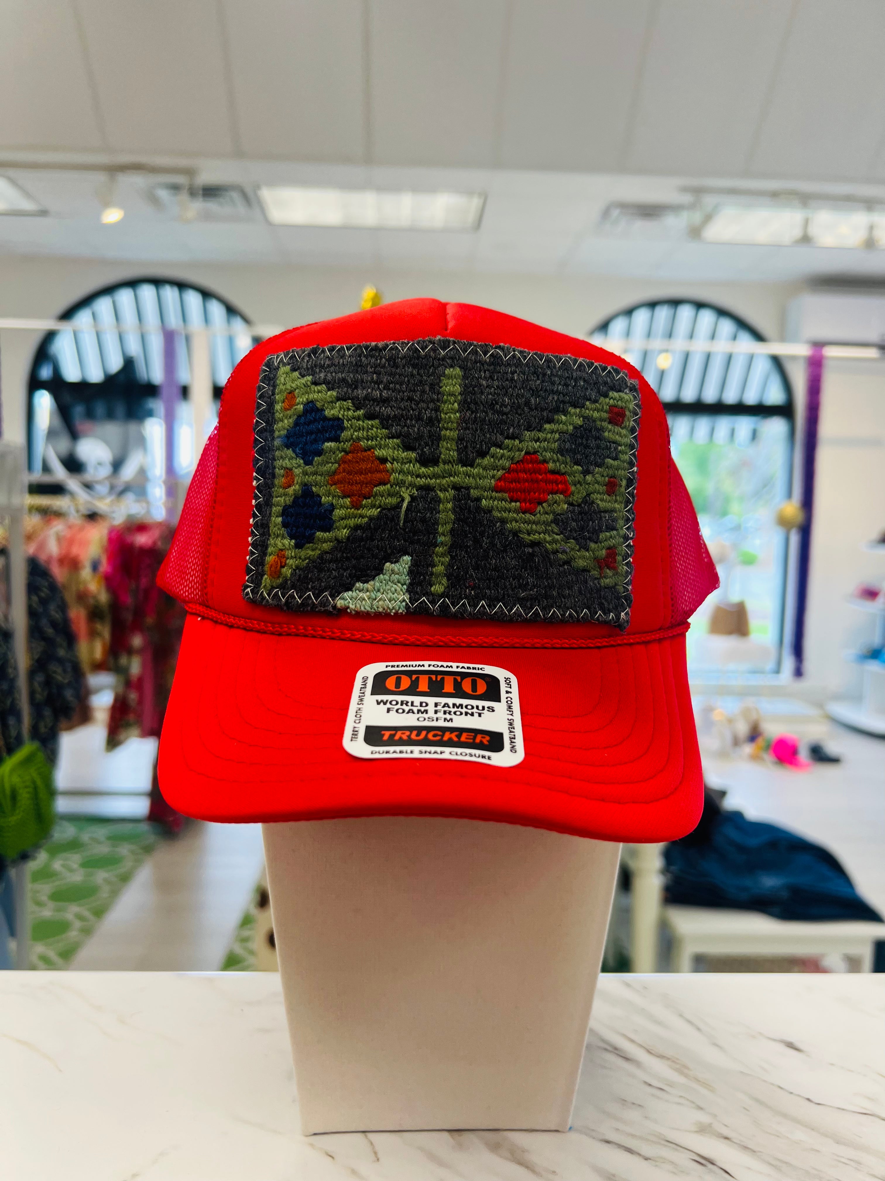 ORIJINAL Trucker Hat in Red - Grey/Green/Red