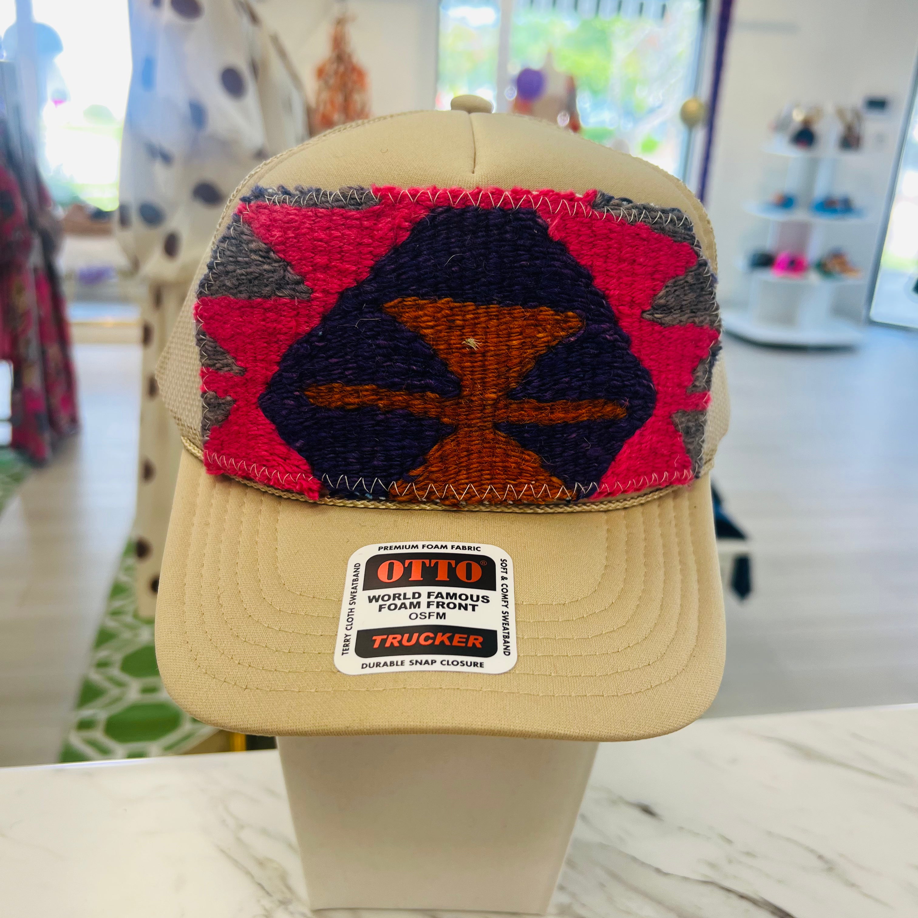 ORIJINAL Trucker Hat in Tan - Pink/Purple/Orange/Grey