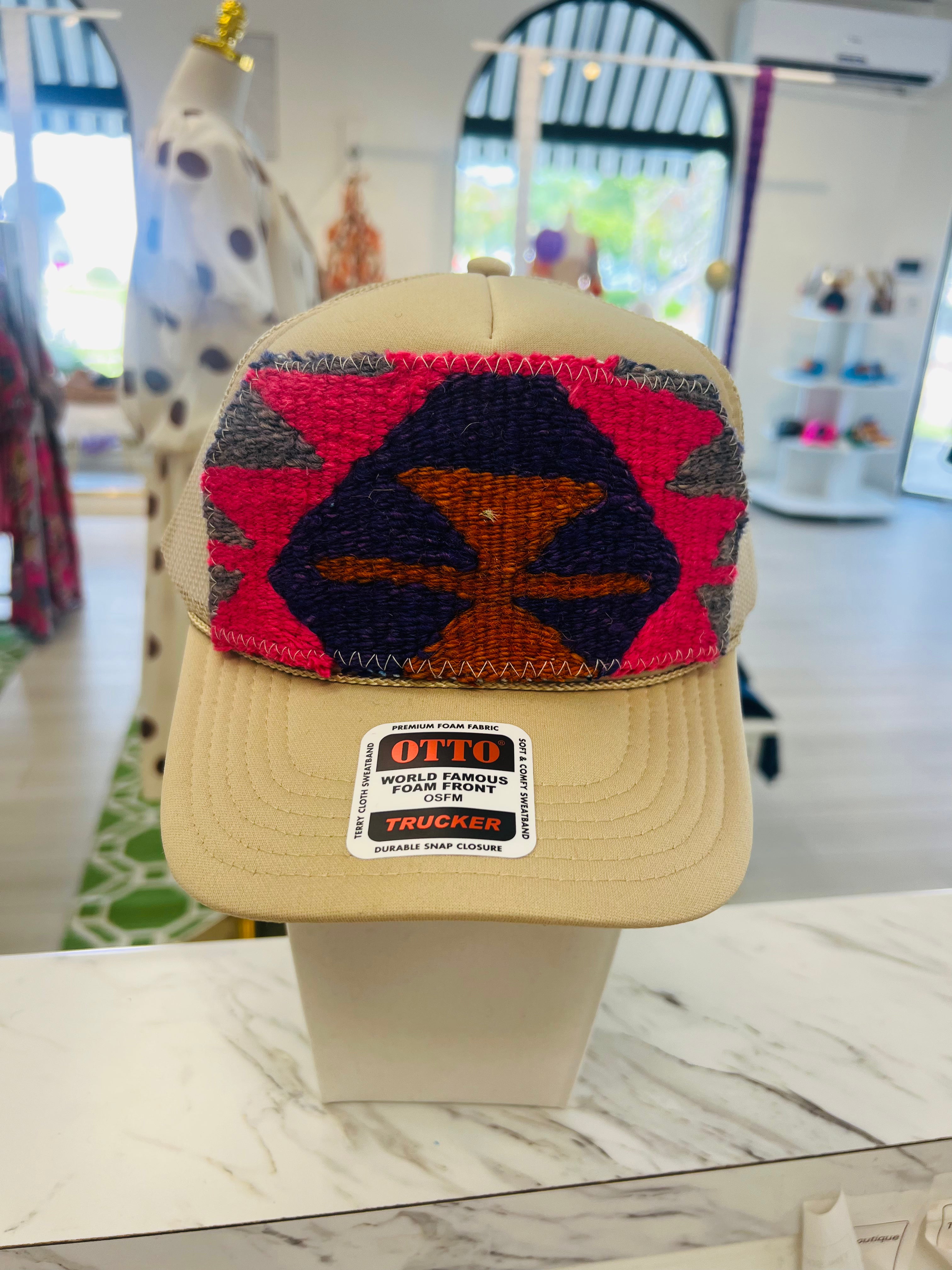 ORIJINAL Trucker Hat in Tan - Pink/Purple/Orange/Grey