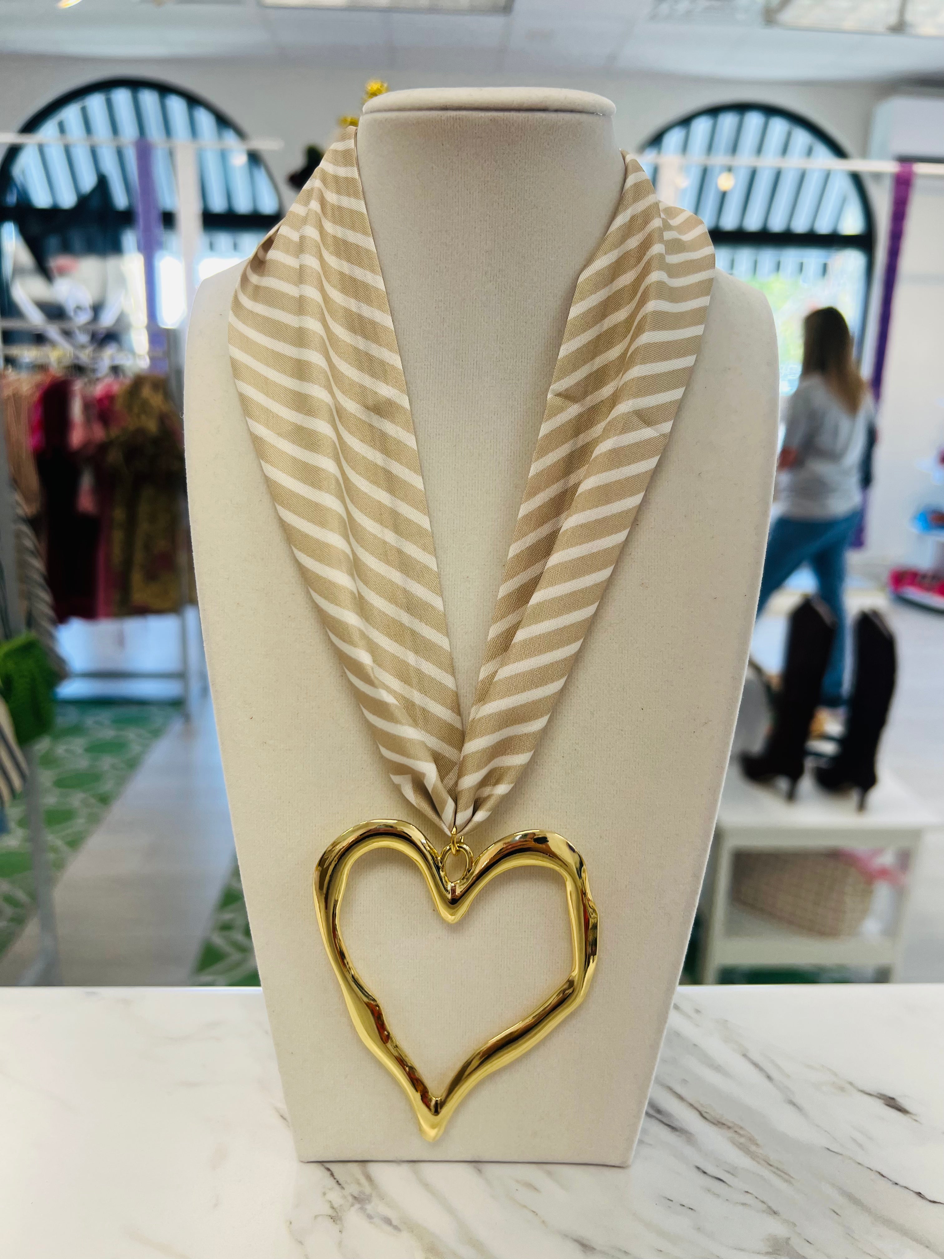 Nikki Neutral Scarf Necklace