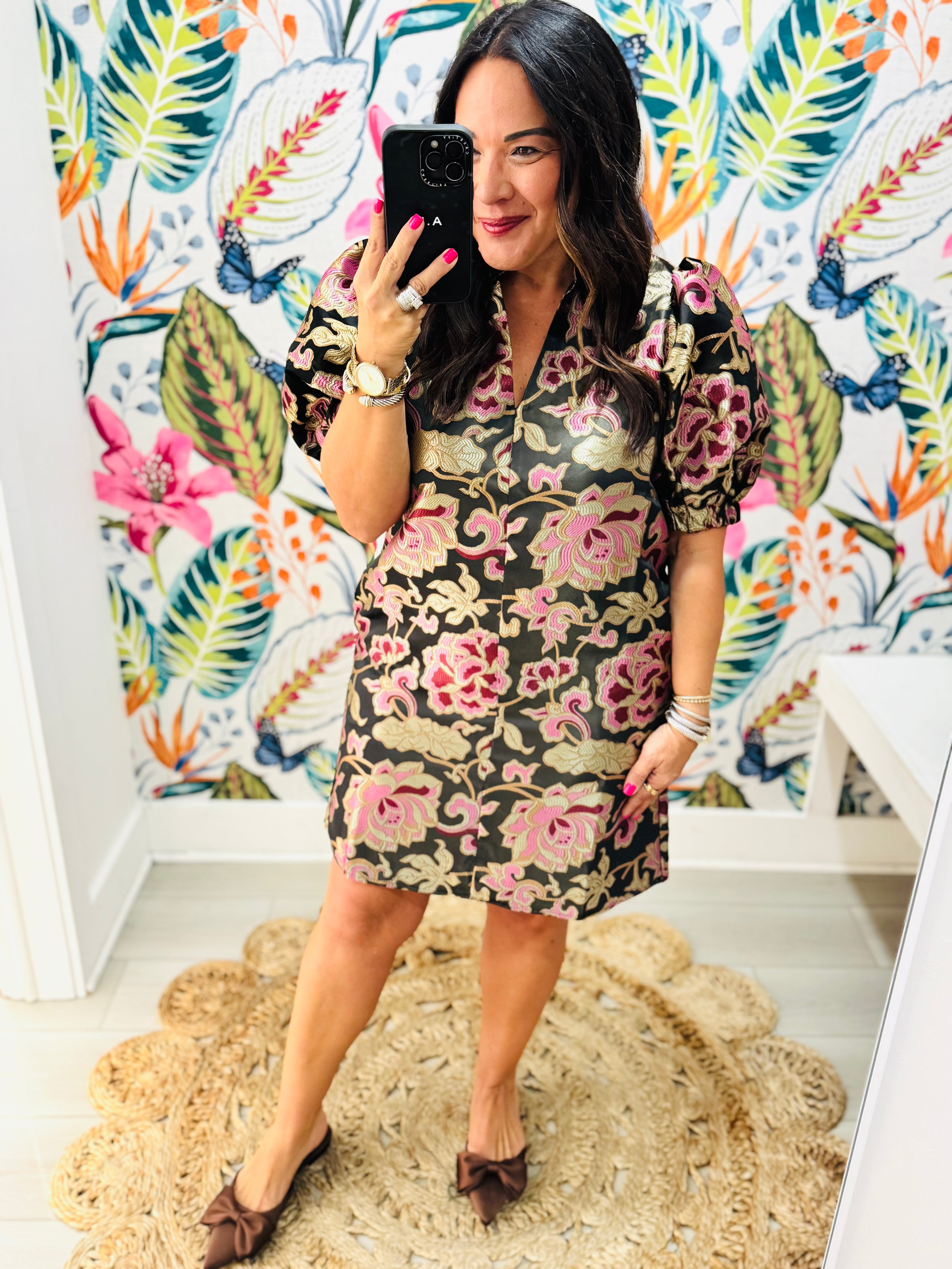 Veronica Puff Sleeve Dress | THML