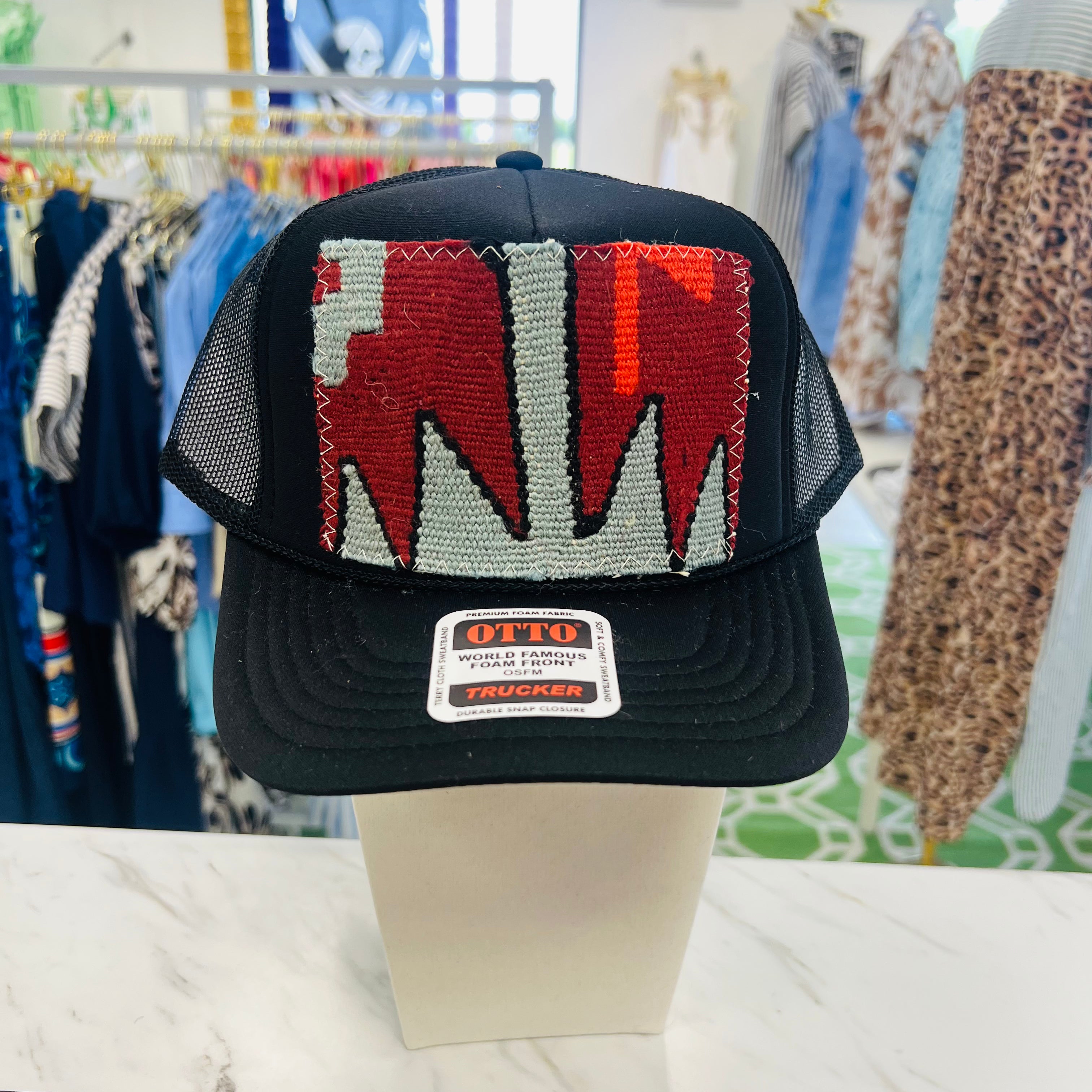 ORIJINAL Trucker Hat in Black - Grey/Maroon