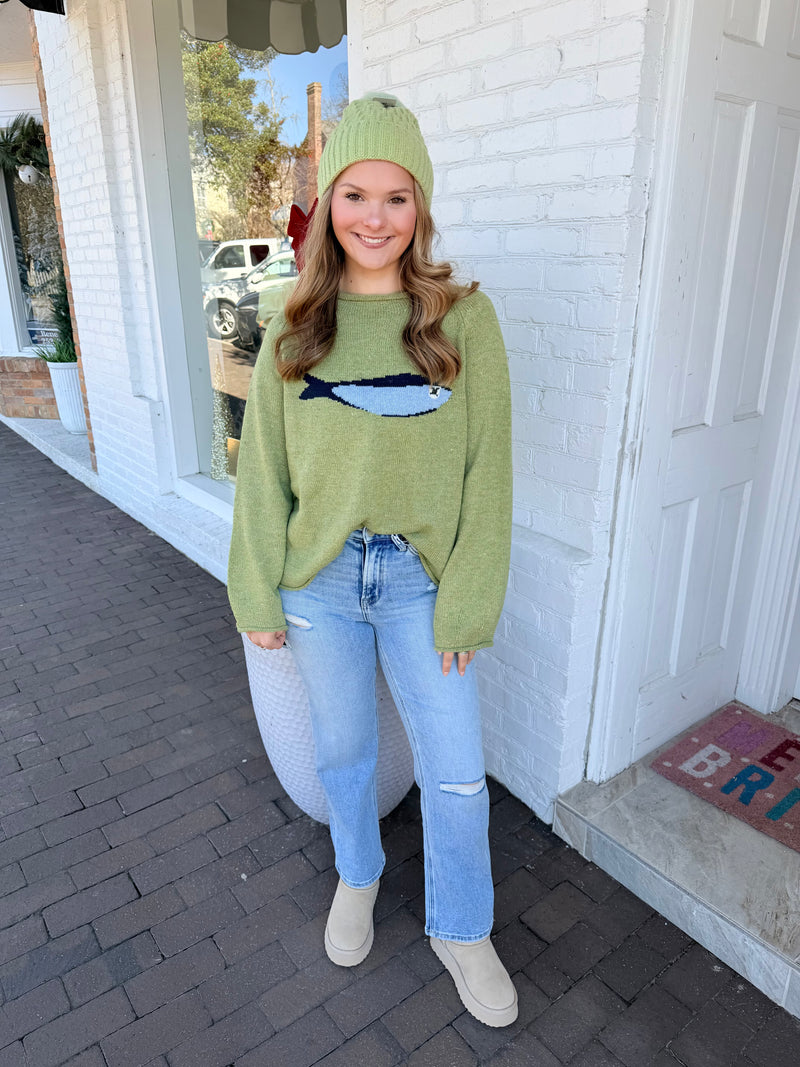 Nantucket Winter Fish Mock Neck Sweater (4 Colors)