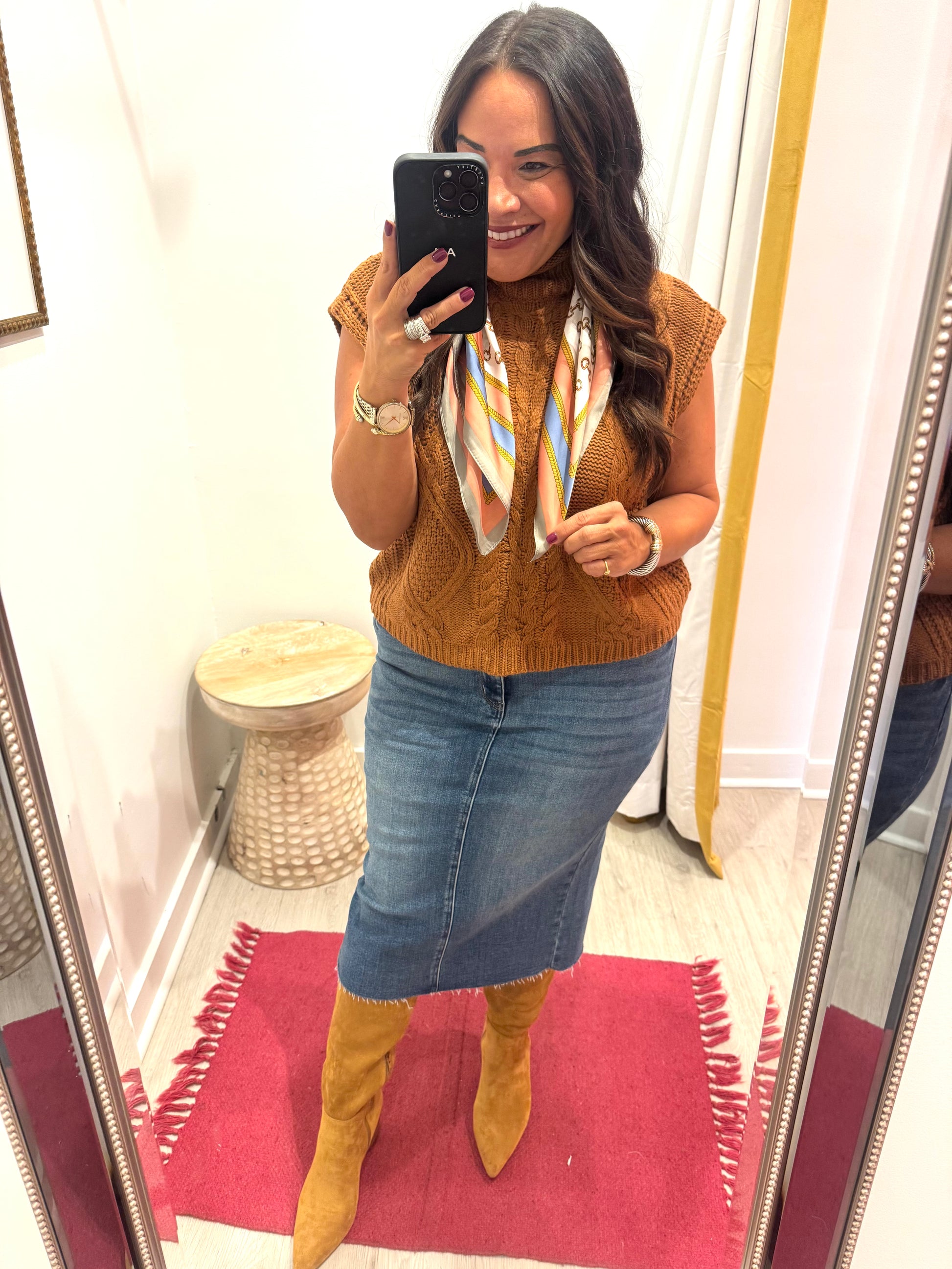 Chain & Border Scarf