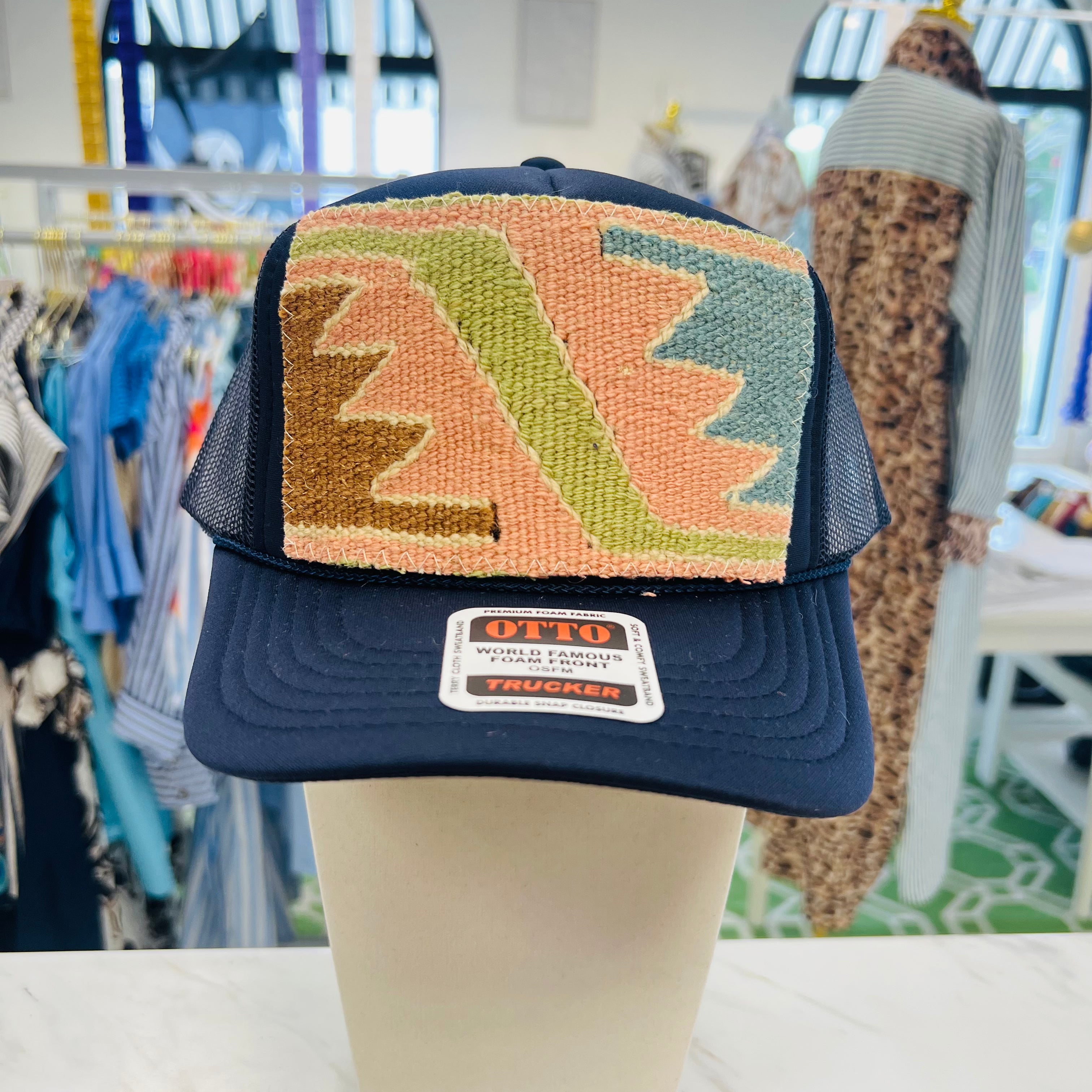 ORIJINAL Trucker Hat in Navy - Pink/Brown/Green