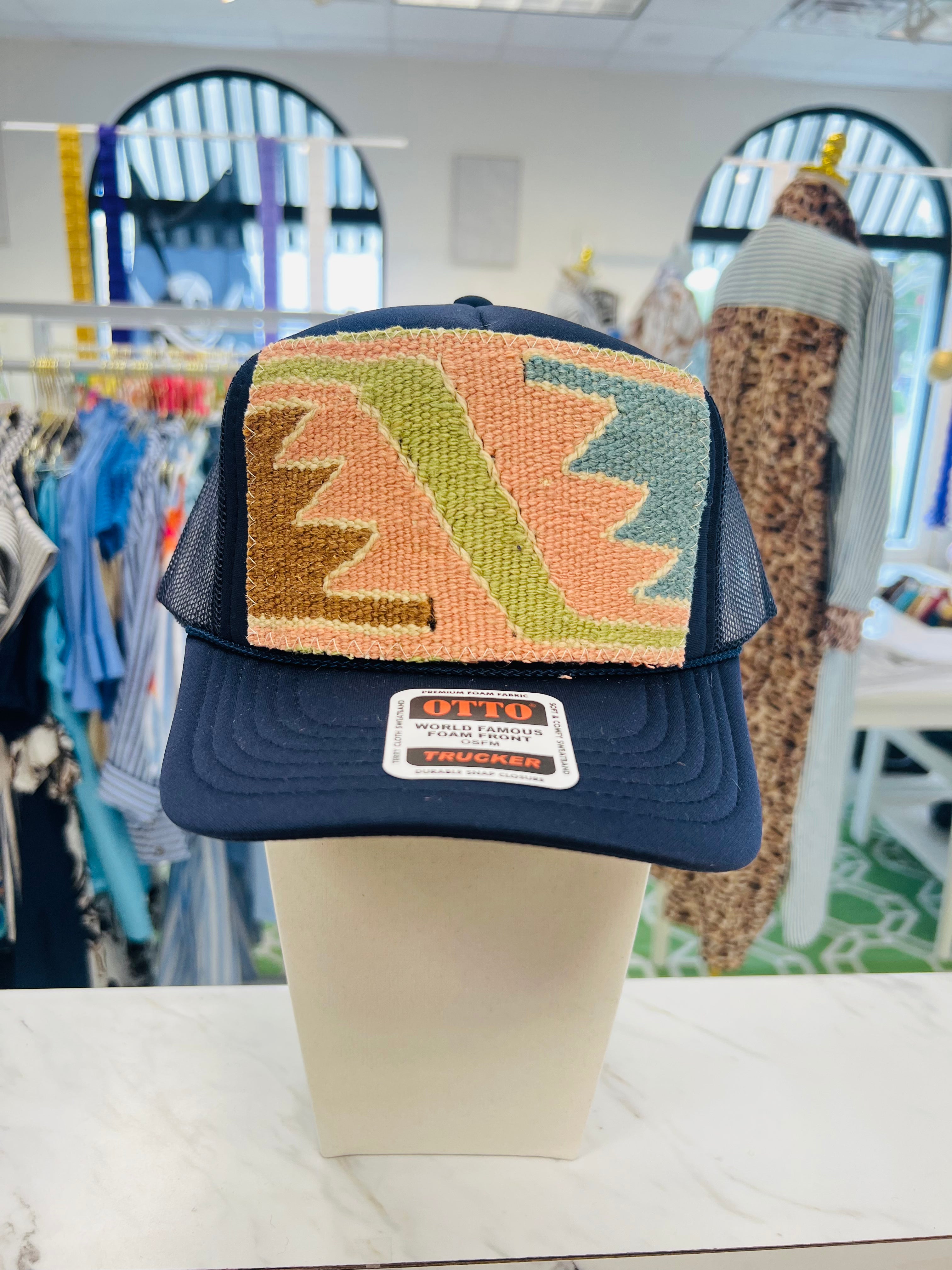 ORIJINAL Trucker Hat in Navy - Pink/Brown/Green