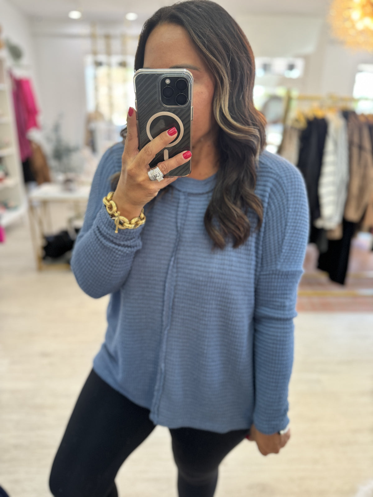 Waffle Into Fall Top