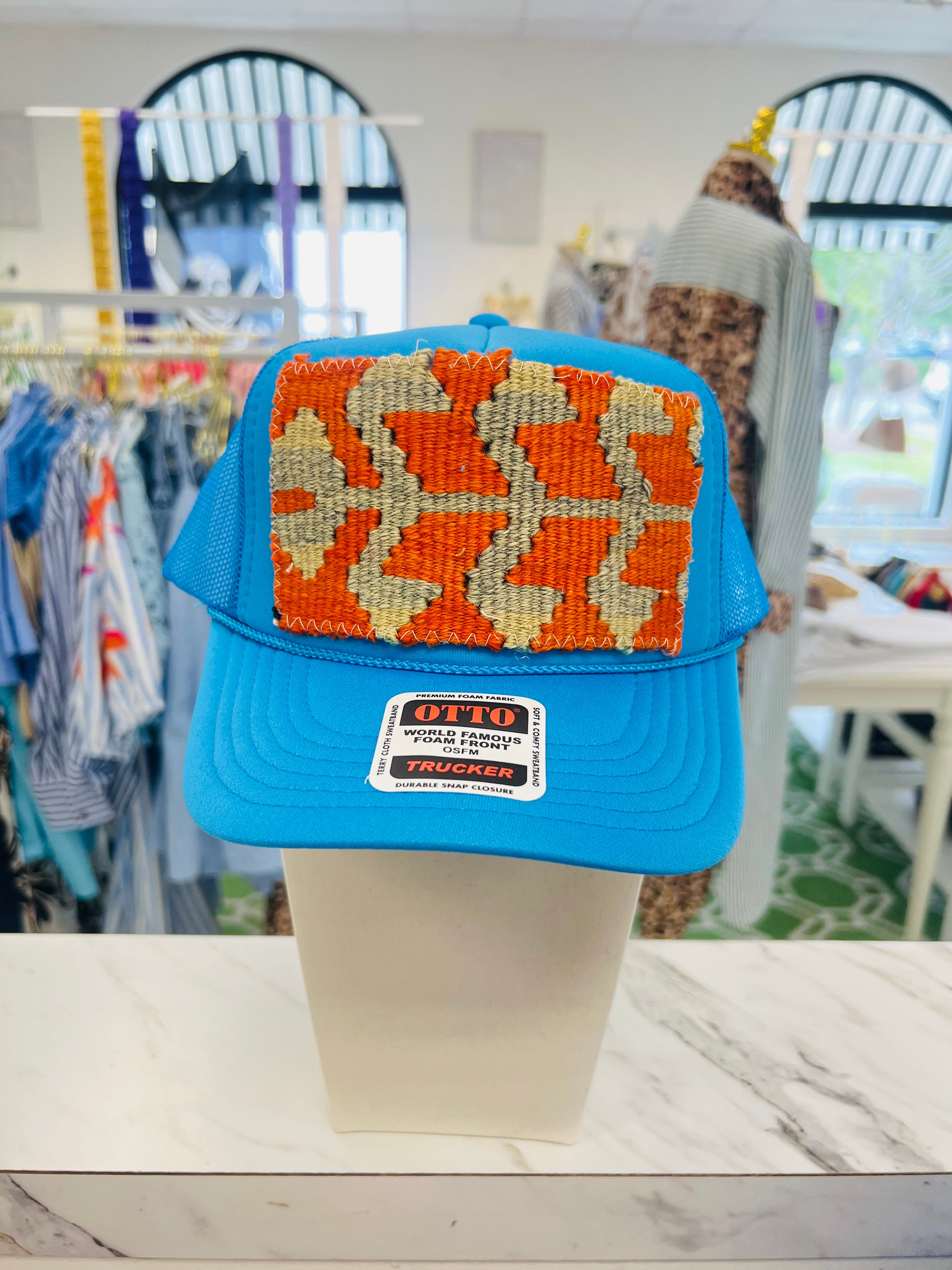 ORIJINAL Trucker Hat in Blue - Orange/Tan