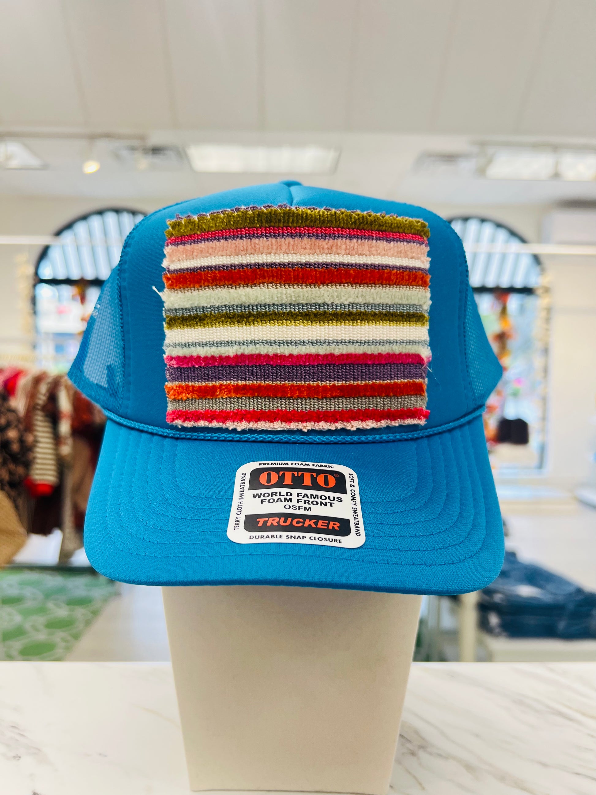 ORIJINAL Trucker Hat in Teal - Rainbow Patch