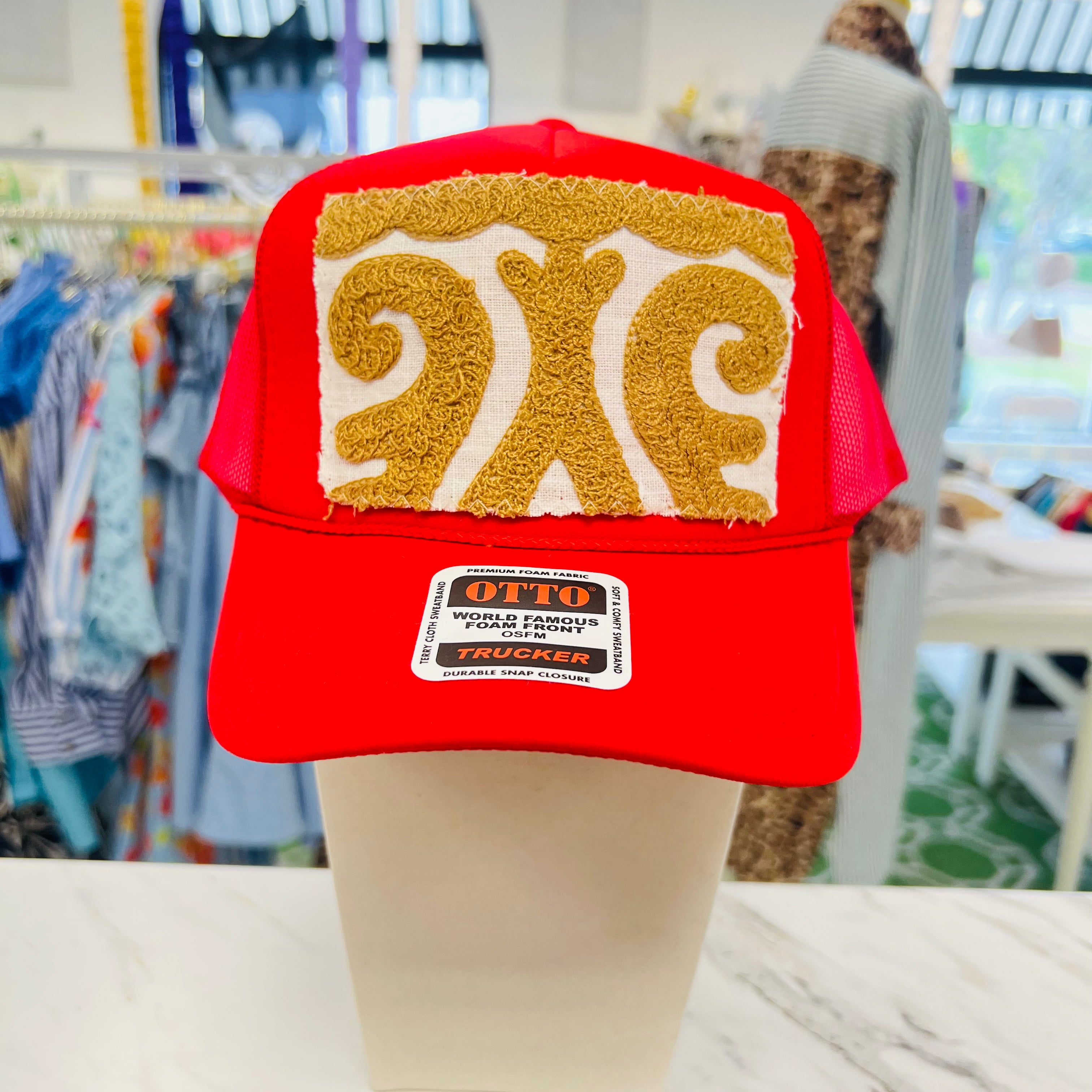 ORIJINAL Trucker Hat in Red - Tan/White Patch