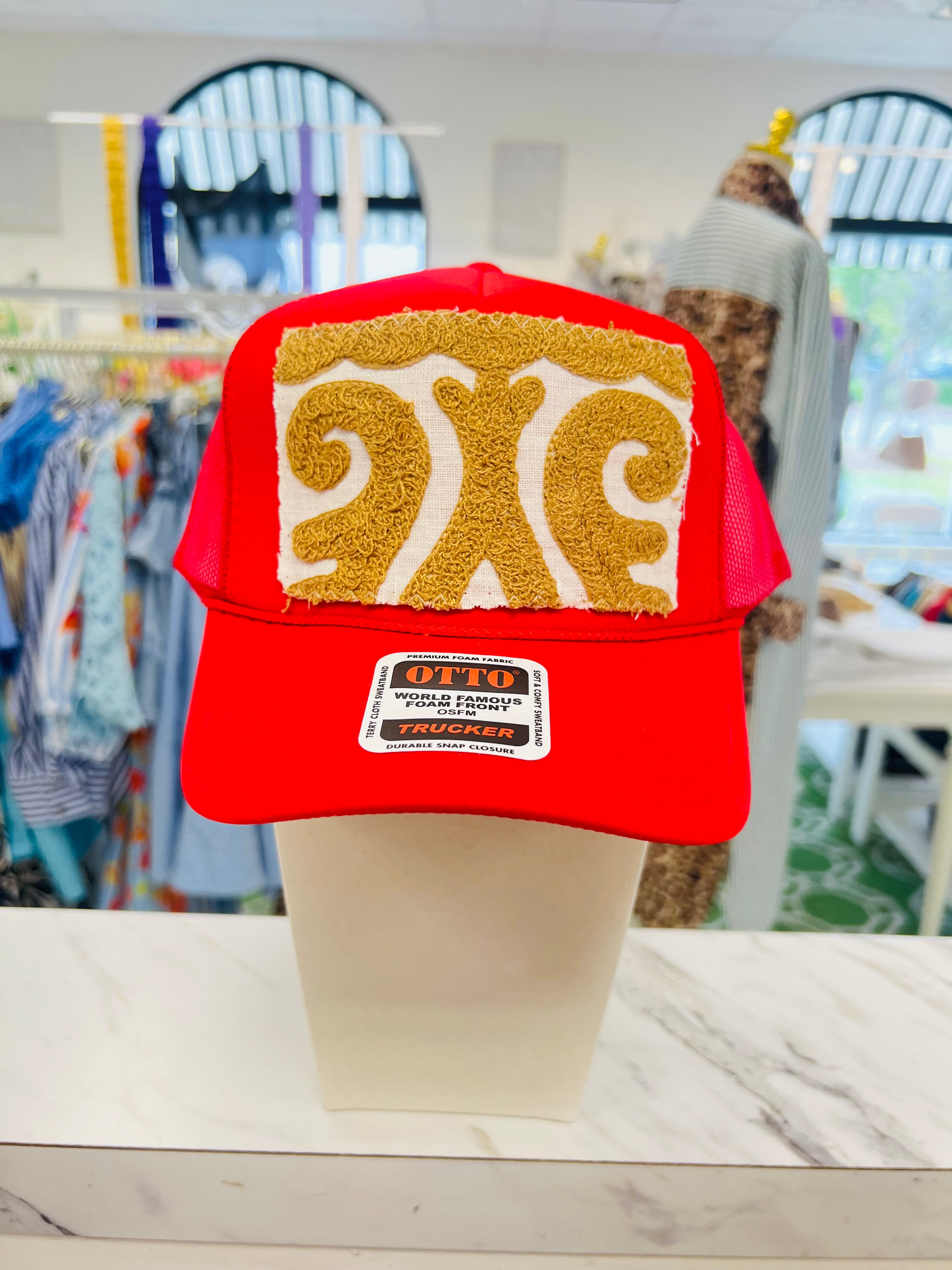 ORIJINAL Trucker Hat in Red - Tan/White Patch