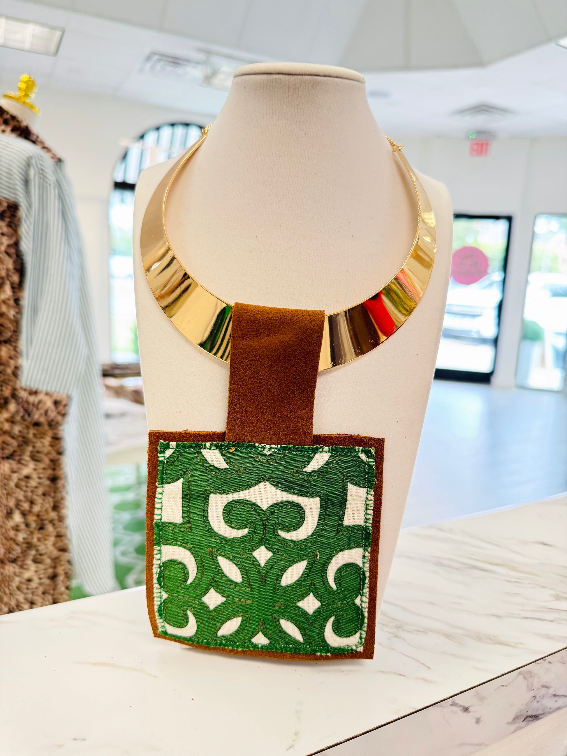 ORIJINAL Shiny Pendant - Green/White Patch
