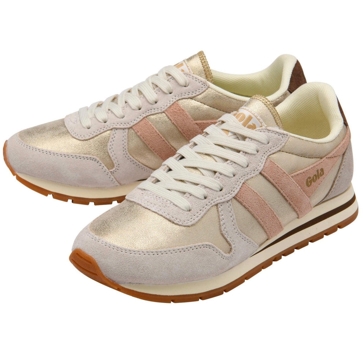 Daytona Blaze Trainer Sneaker in Gold/Cameo/Brown | GOLA CLASSICS
