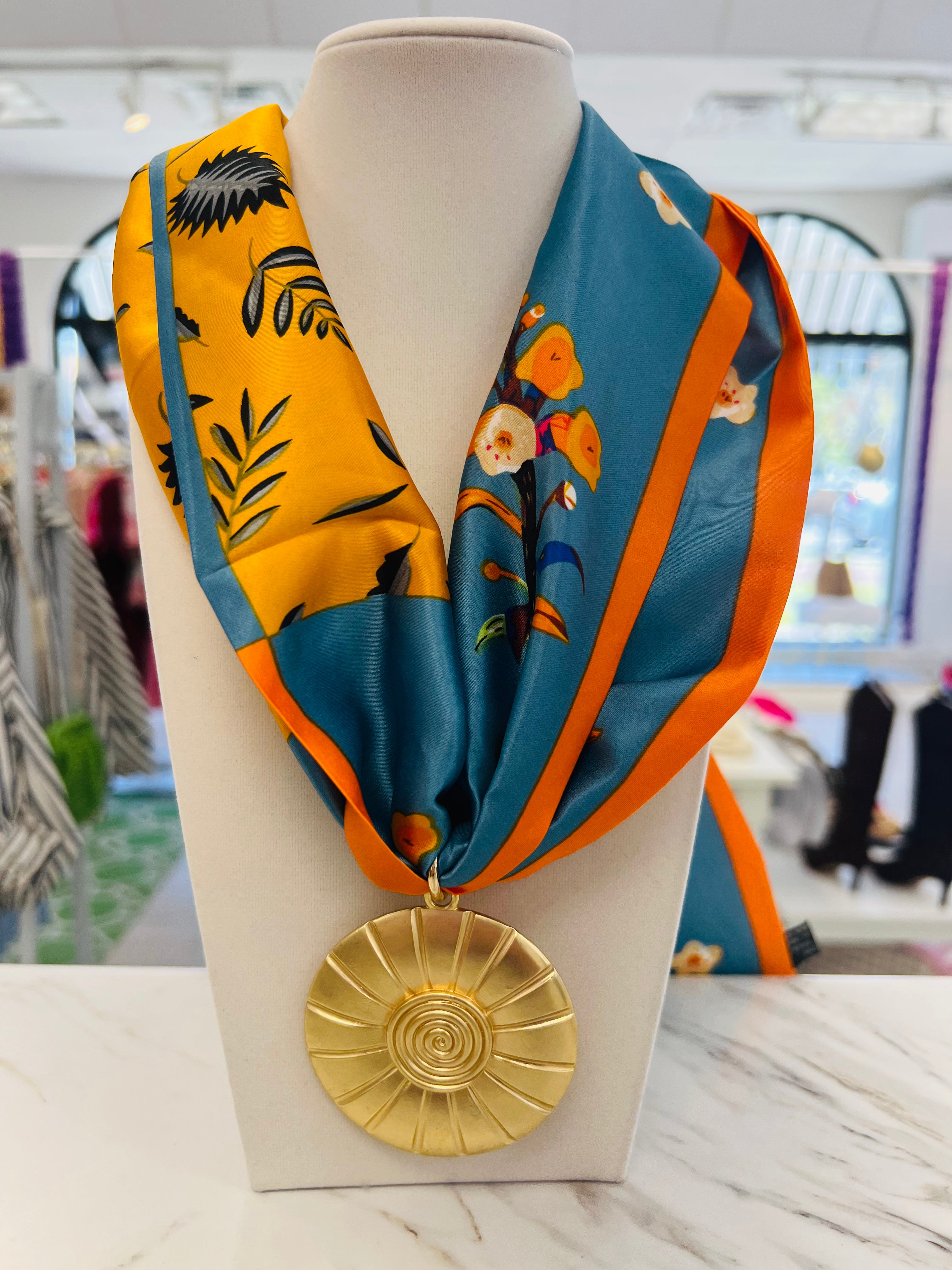 Orange Blossom Scarf Necklace