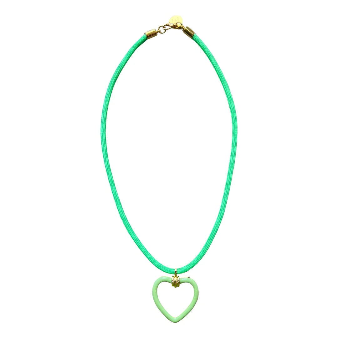 Heart On A String Necklace Green | HOLST + LEE