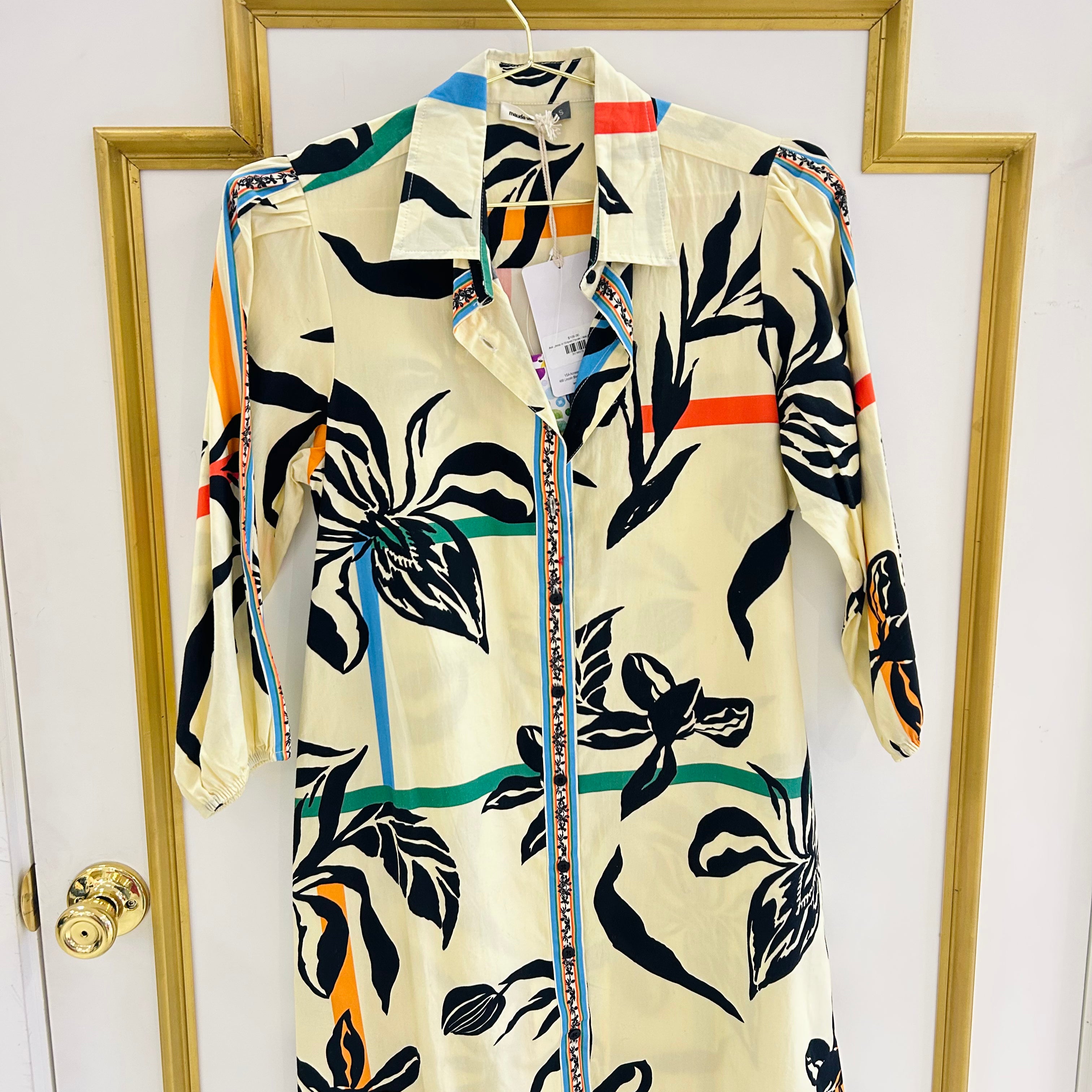 Ava Dress in Striped Florals | MAUDE