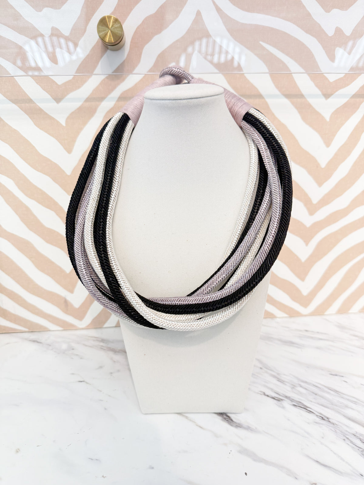 Slub Necklace - Black Multi