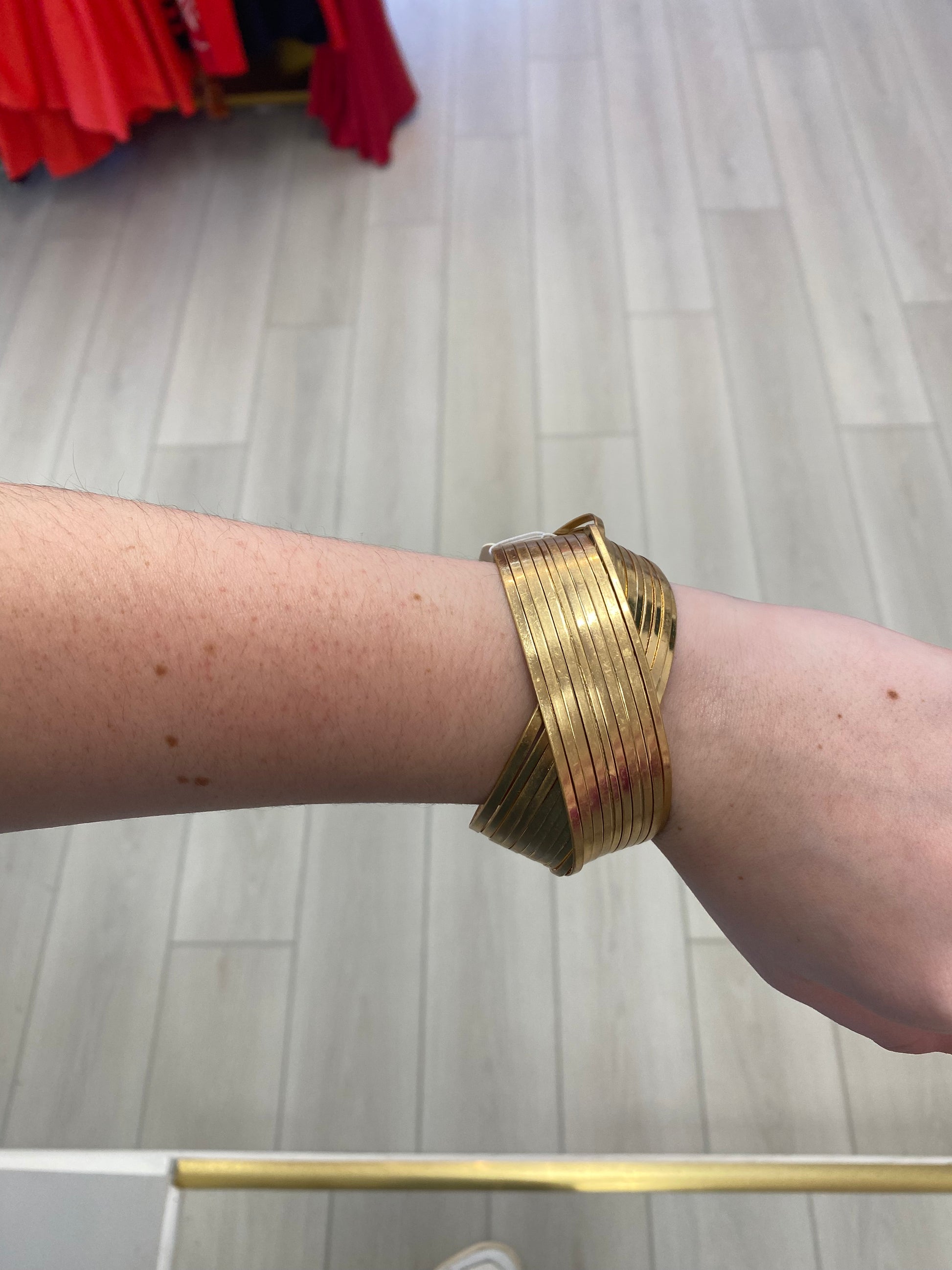 Crossed Chunky Cuff