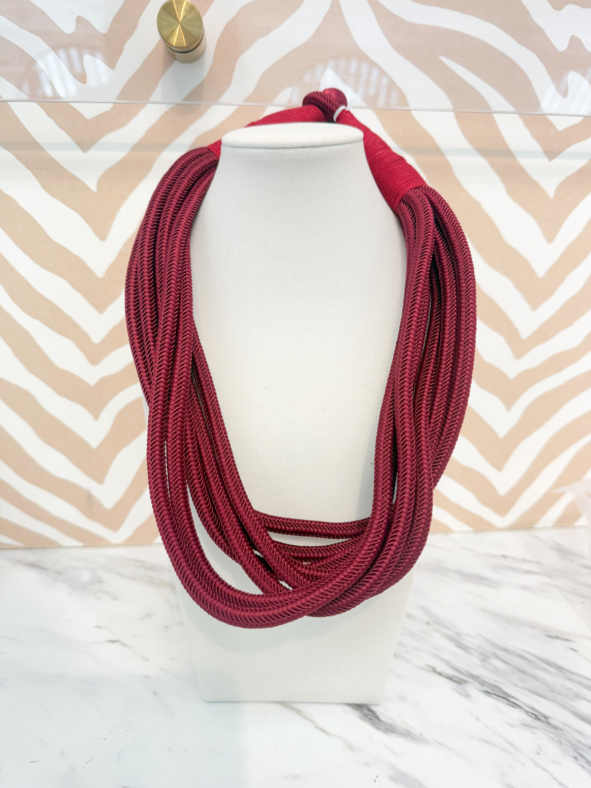 Slub Necklace - Burgundy