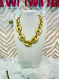 Gold Can Topper Linked Necklace