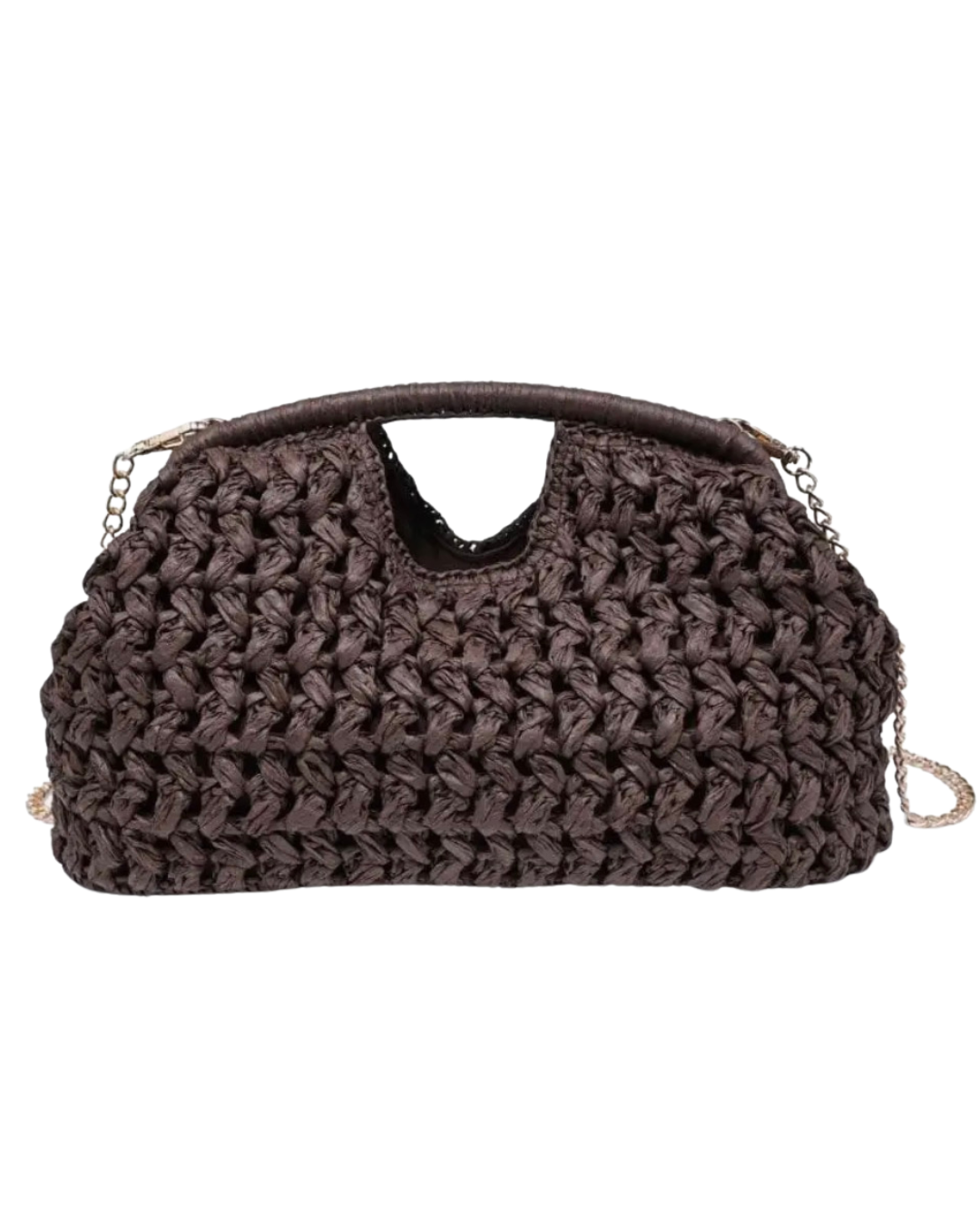Abigail Straw Crossbody Bag in Brown