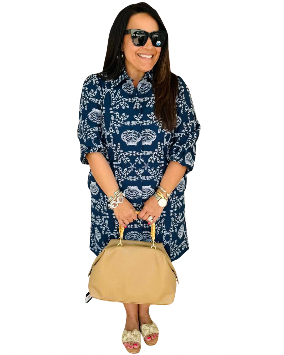 Alba Dress in Navy | MAUDE