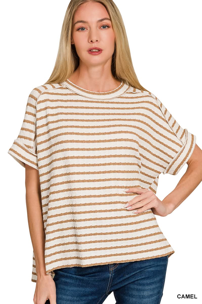 Easy Like Sunday Tee in Camel | BOMB BASIC