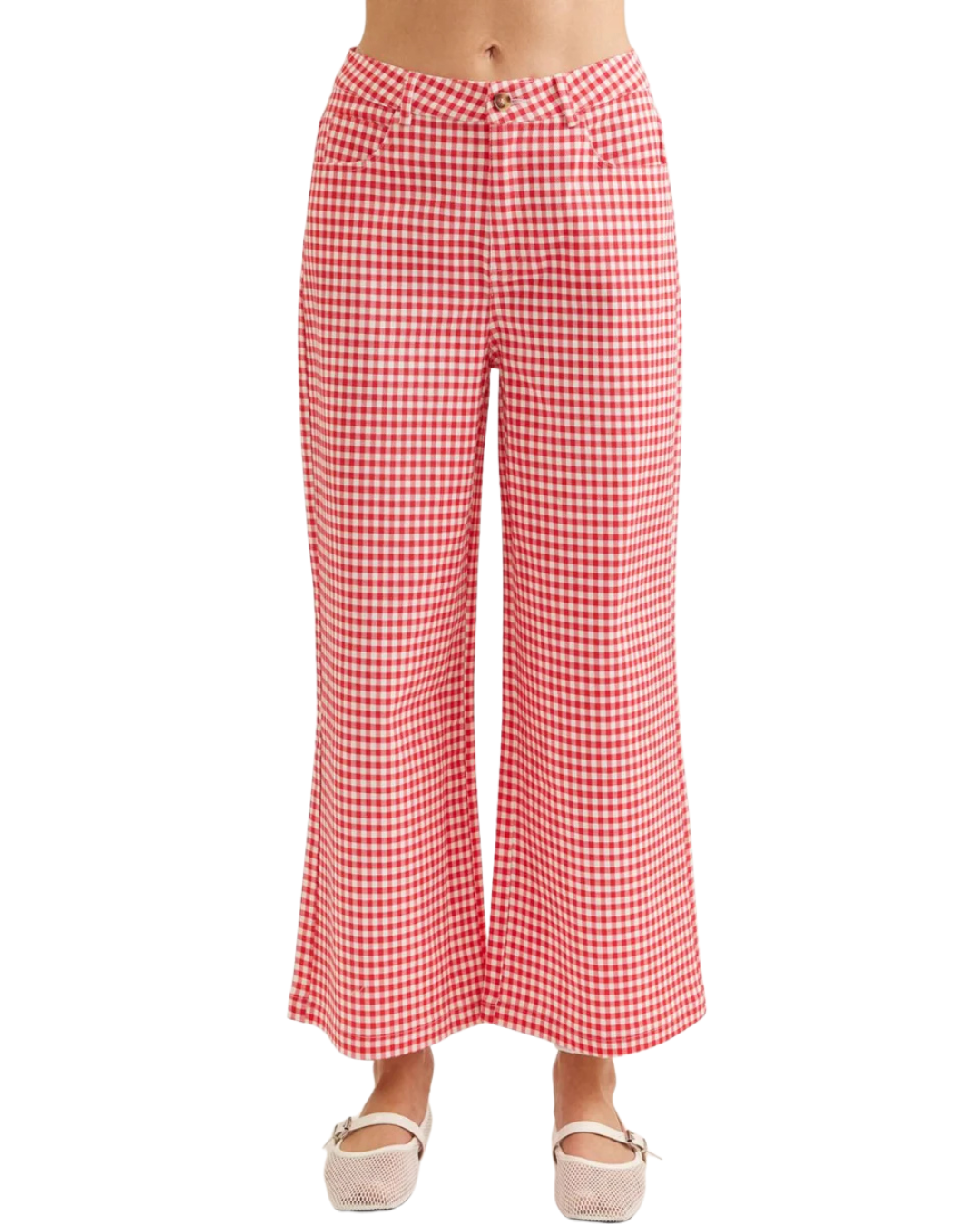Go To Gingham Pants in Red