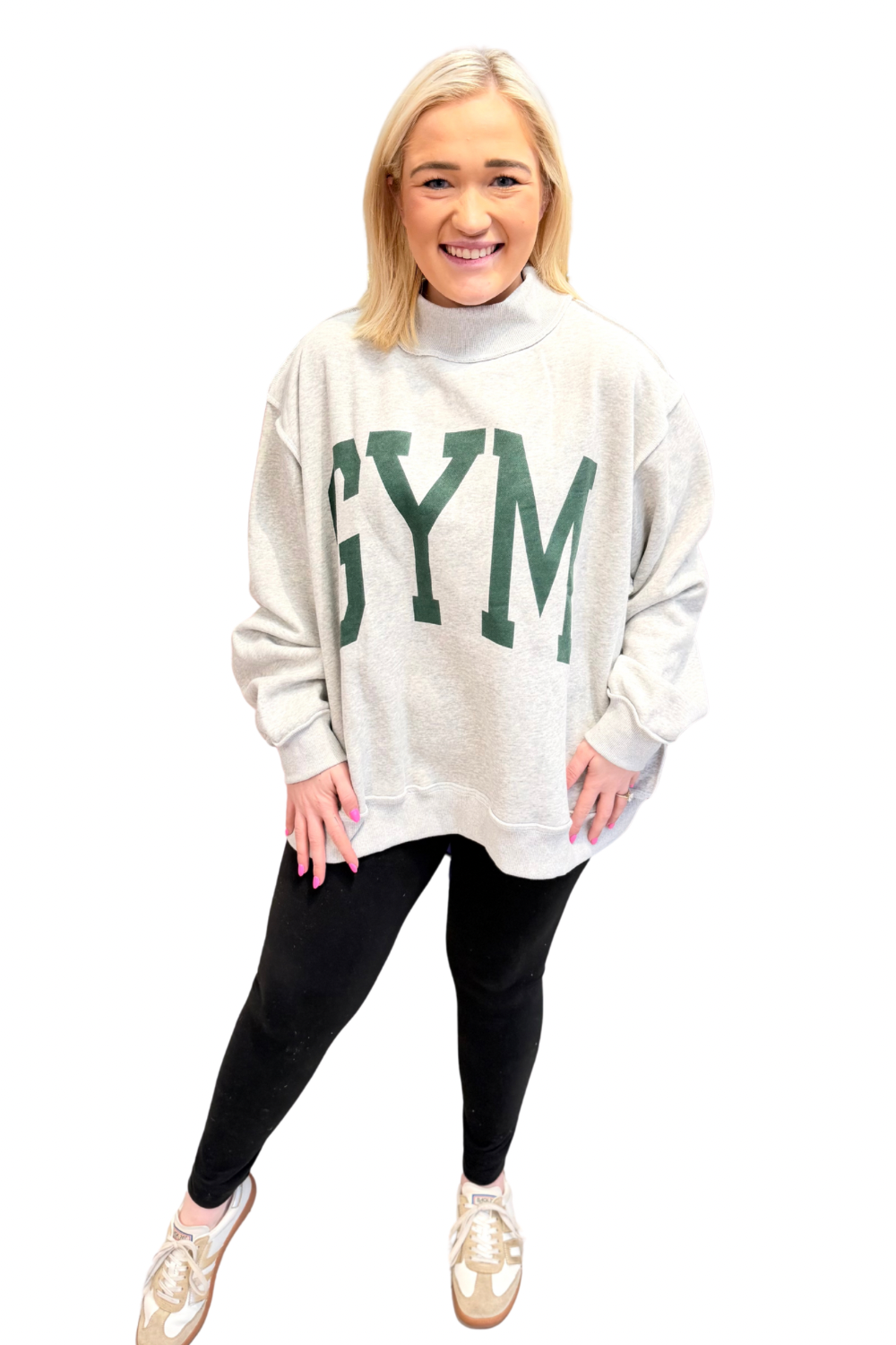 GYM + BED Reversible Mockneck Sweatshirt