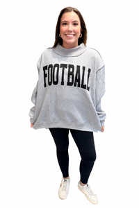Football/Gameday Mock Neck Sweatshirt