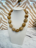 Being Beige Large Beaded Necklace