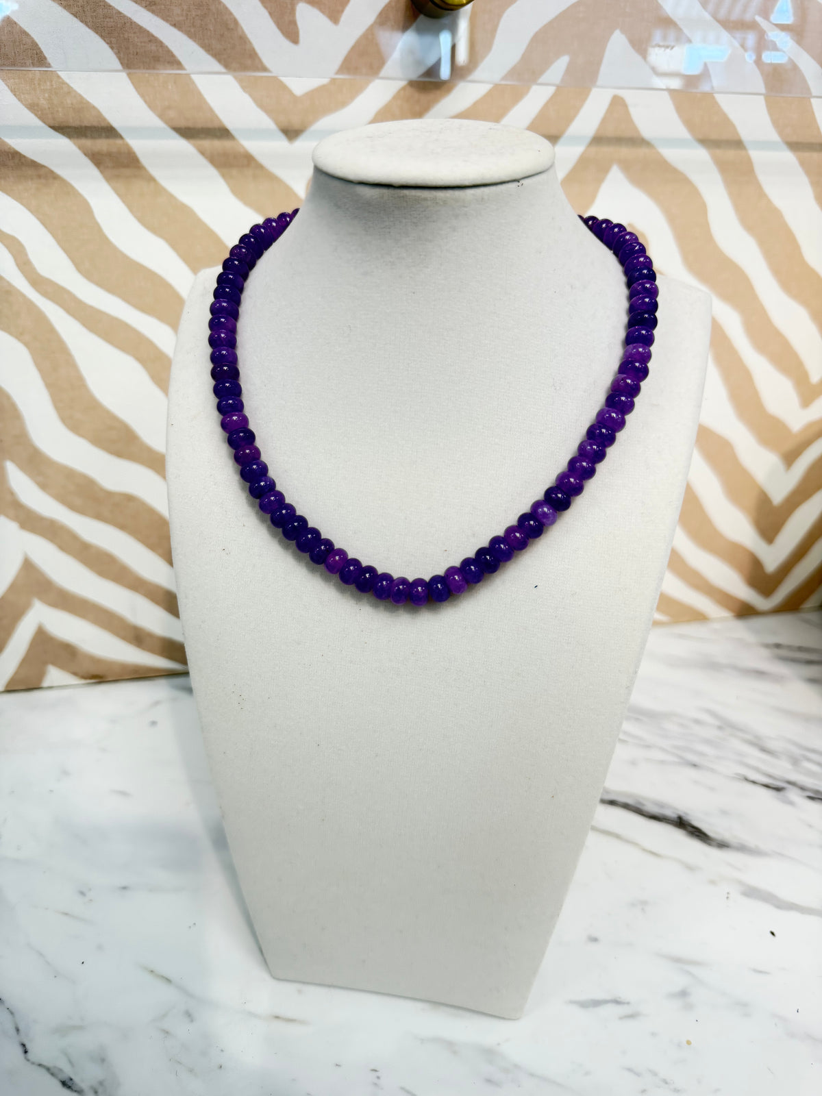 Light Purple Mini Beaded Necklace