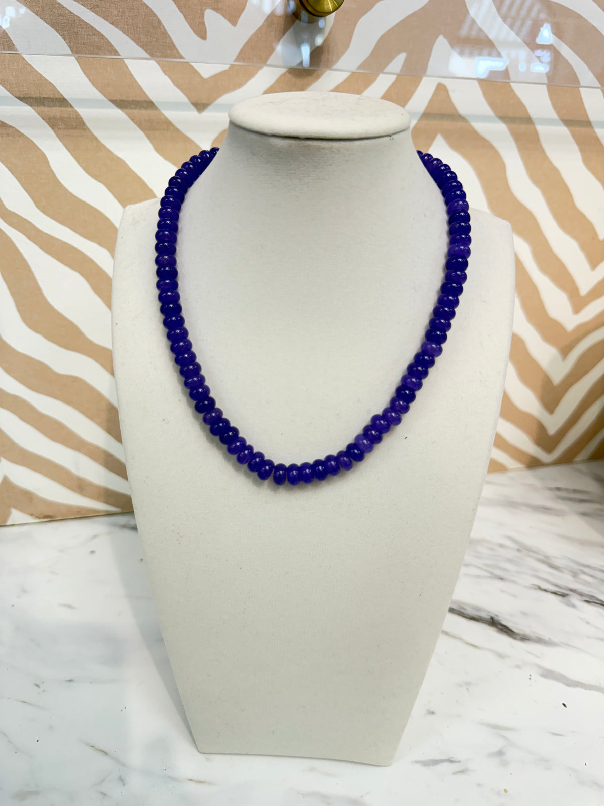 Dark Purple Mini Beaded Necklace