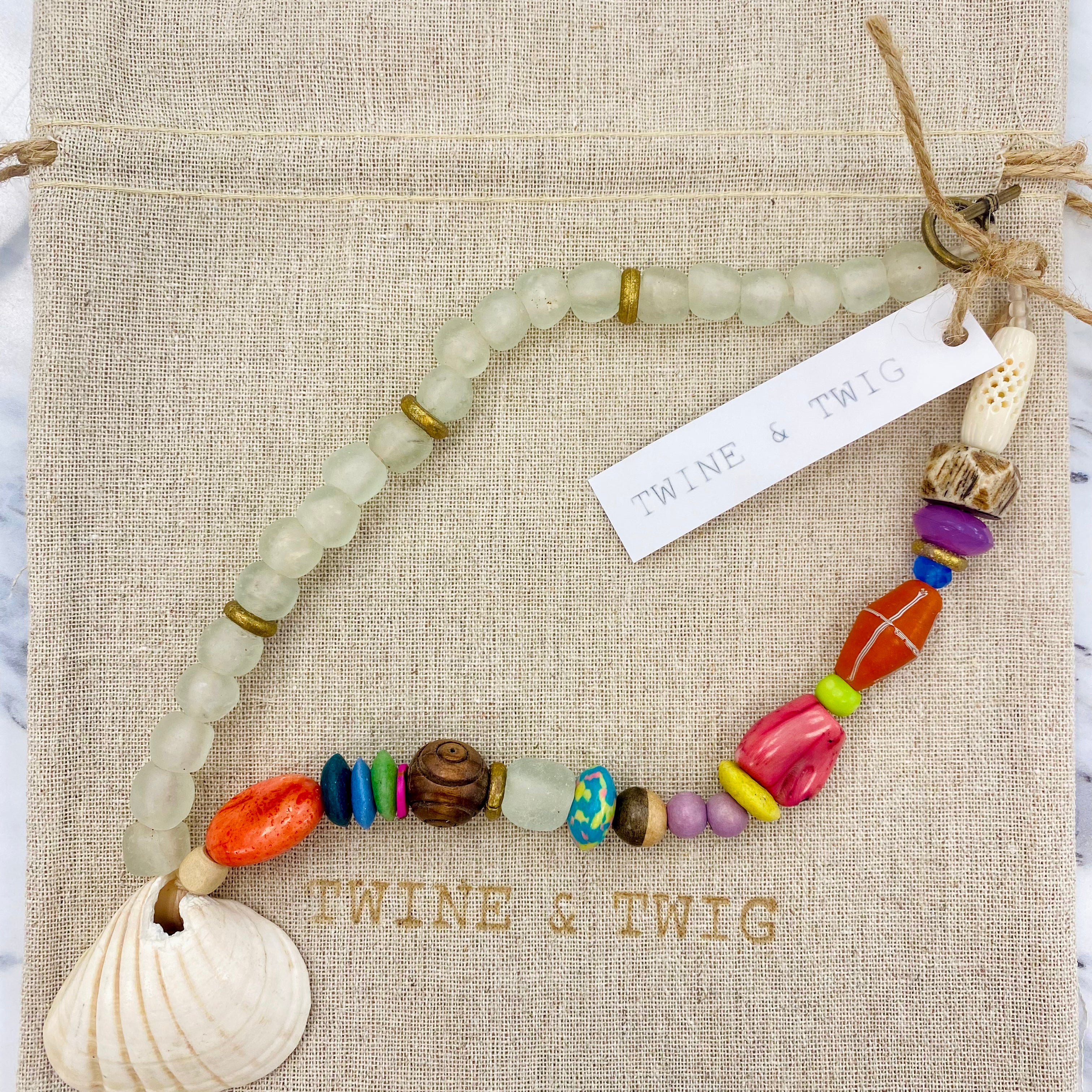Calypso Tribal Shell Necklace |Twine & Twig