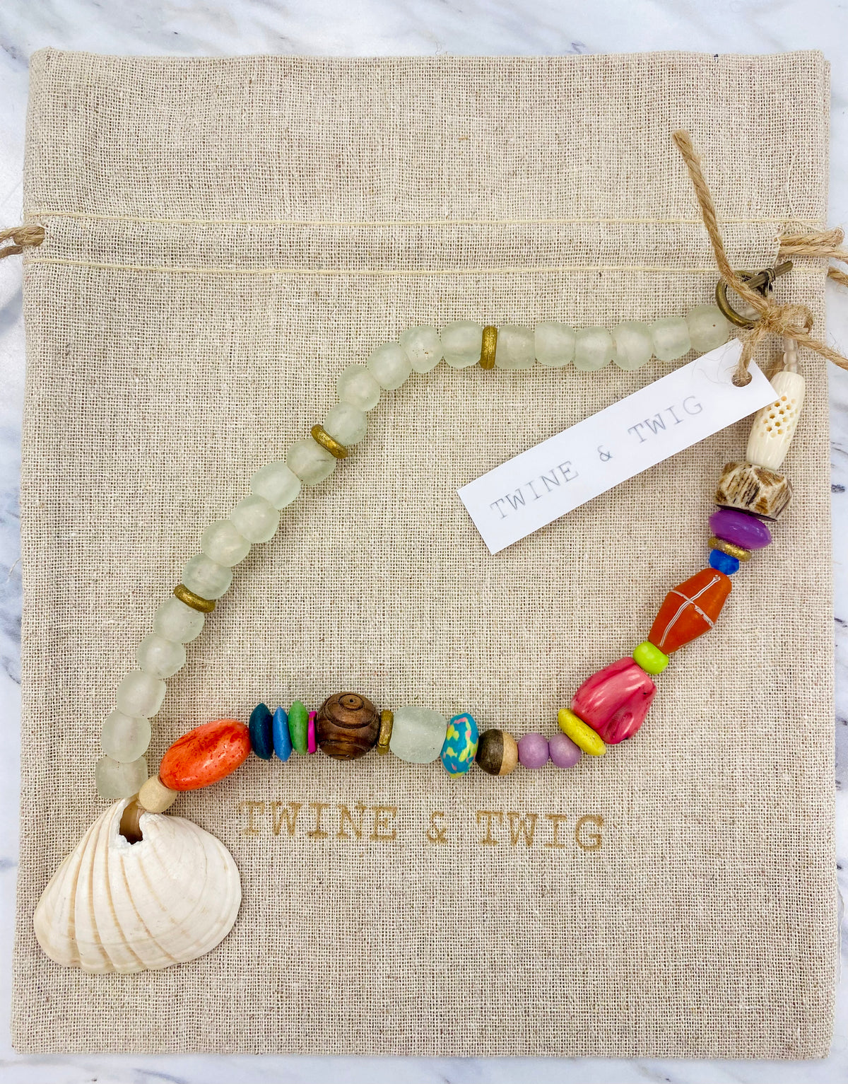 Calypso Tribal Shell Necklace |Twine & Twig