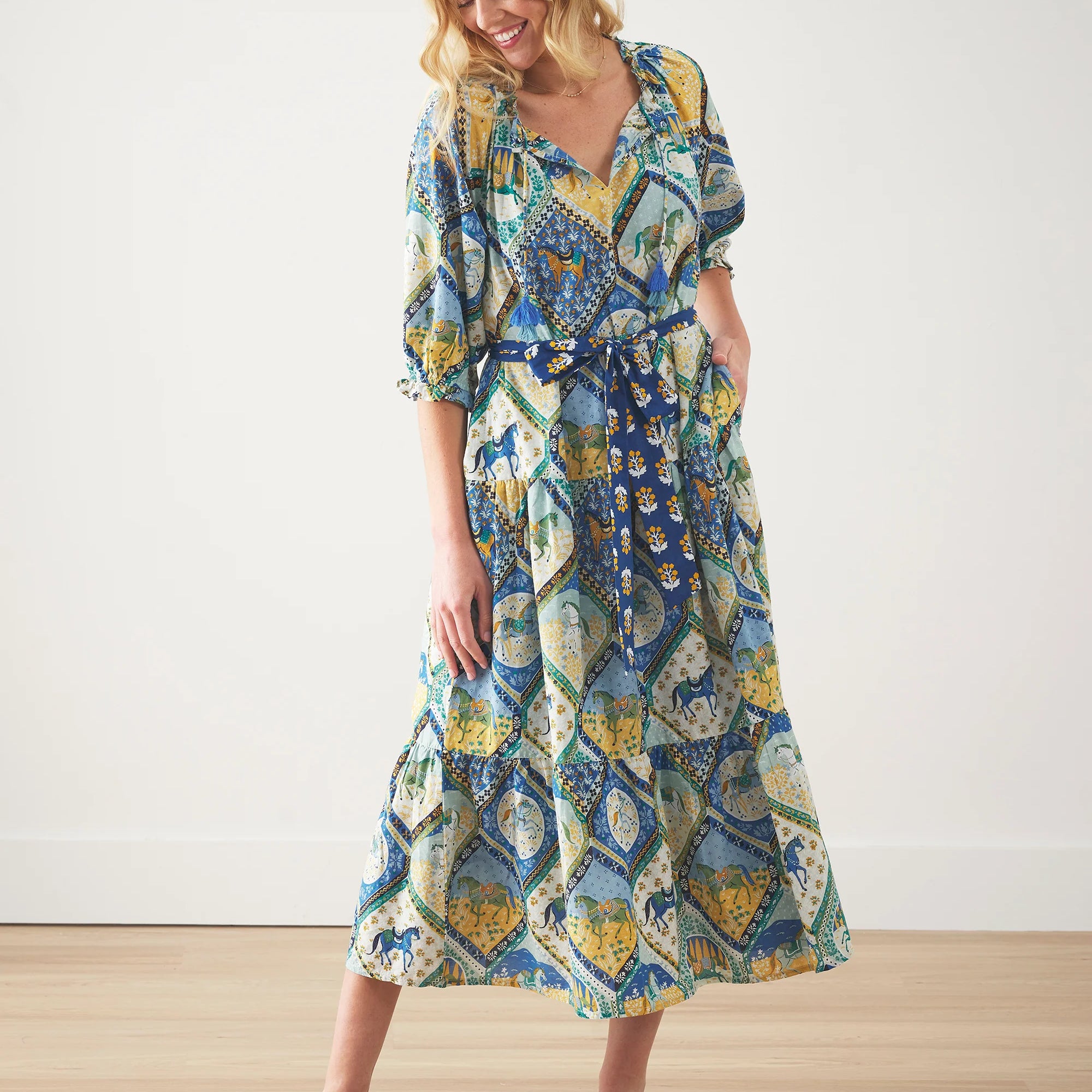 The Devon Dress in High Horse | PRINTFRESH