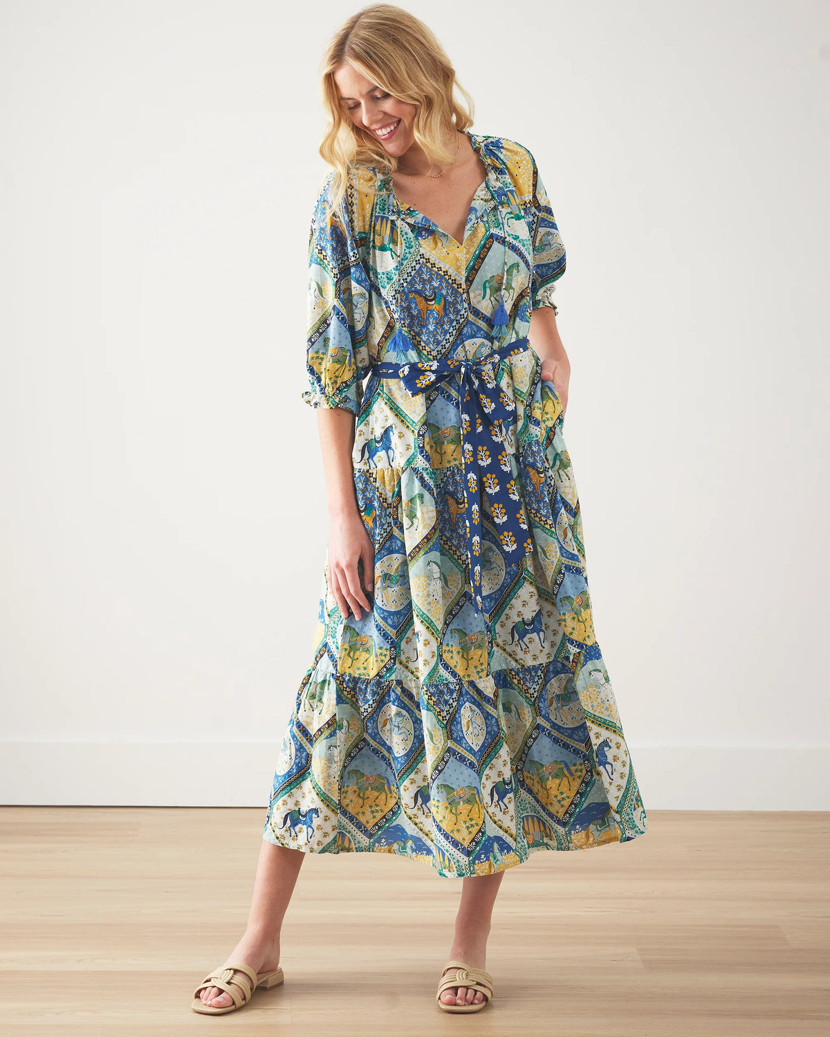 The Devon Dress in High Horse | PRINTFRESH