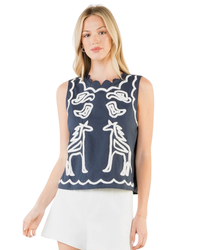 Animal Kingdom Embroidered Tank | THML