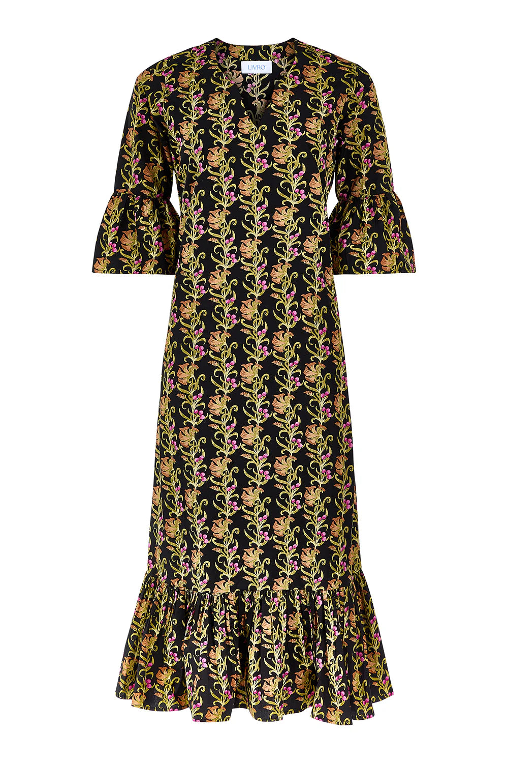 Orchard Dress BerryWood Scroll|LIVRO