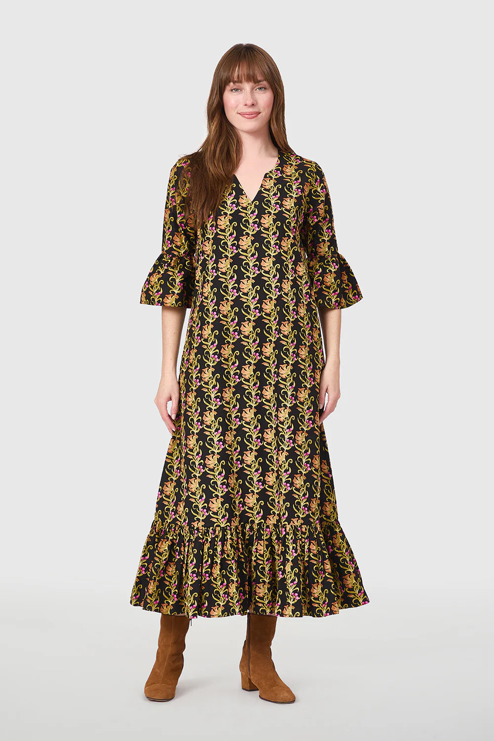 Orchard Dress BerryWood Scroll|LIVRO