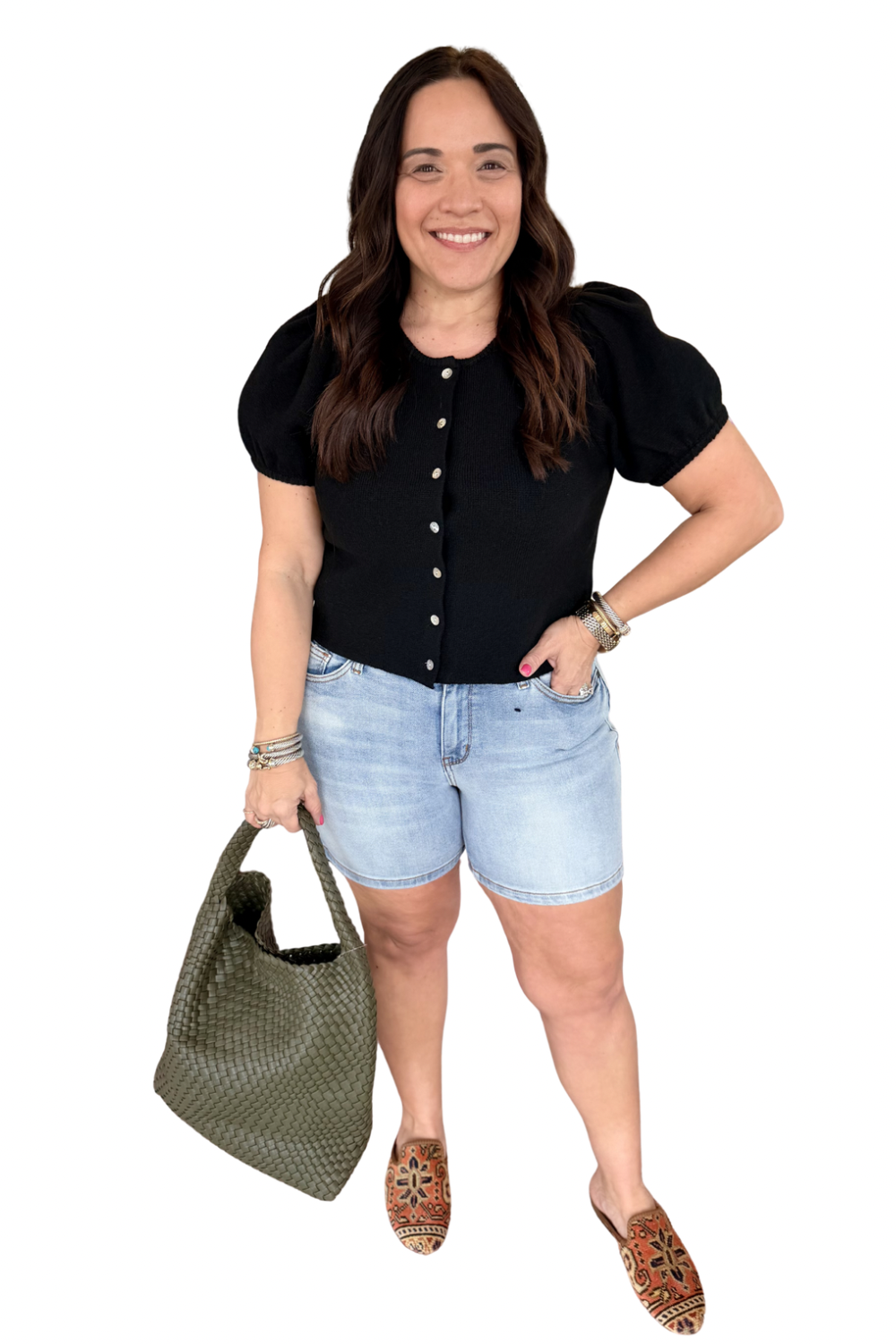 Preppy + Polished Sweater in Black | Bomb Basic