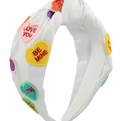 Beaded Conversation Heart Headband (2 Colors)