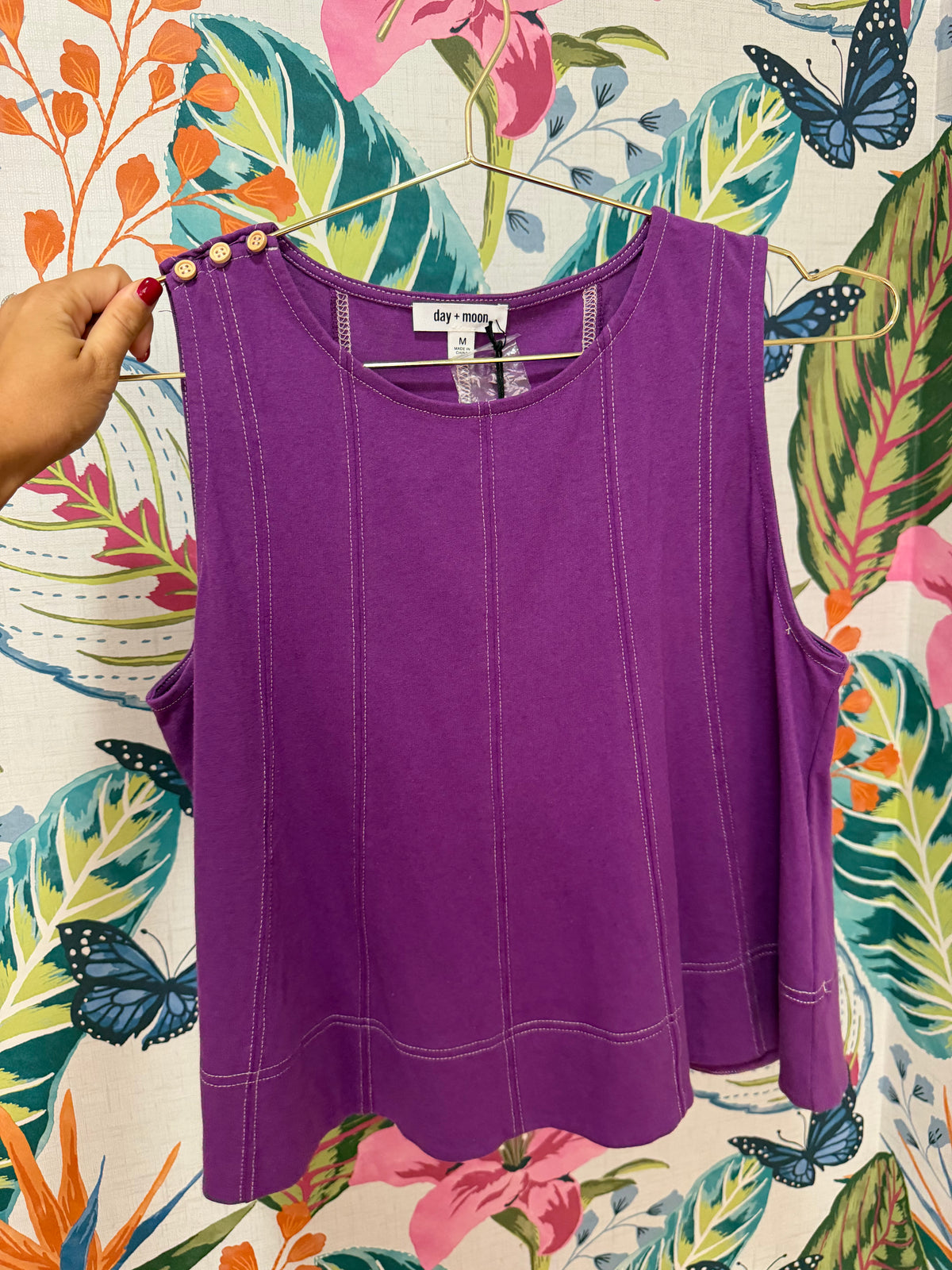 Gameday Girl Contrast Stitch Top