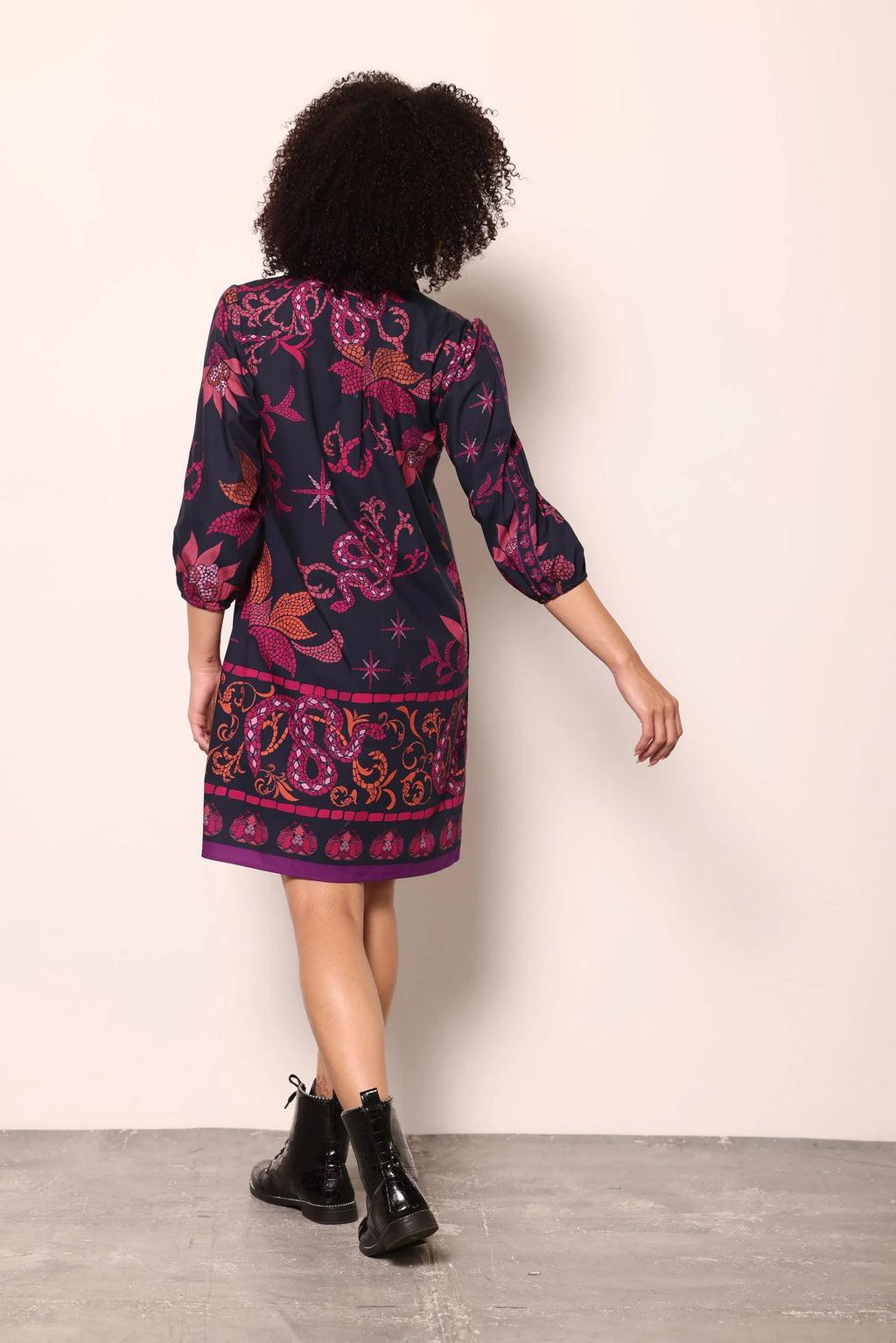 Ava Dress in Midnight Mosaic | MAUDE